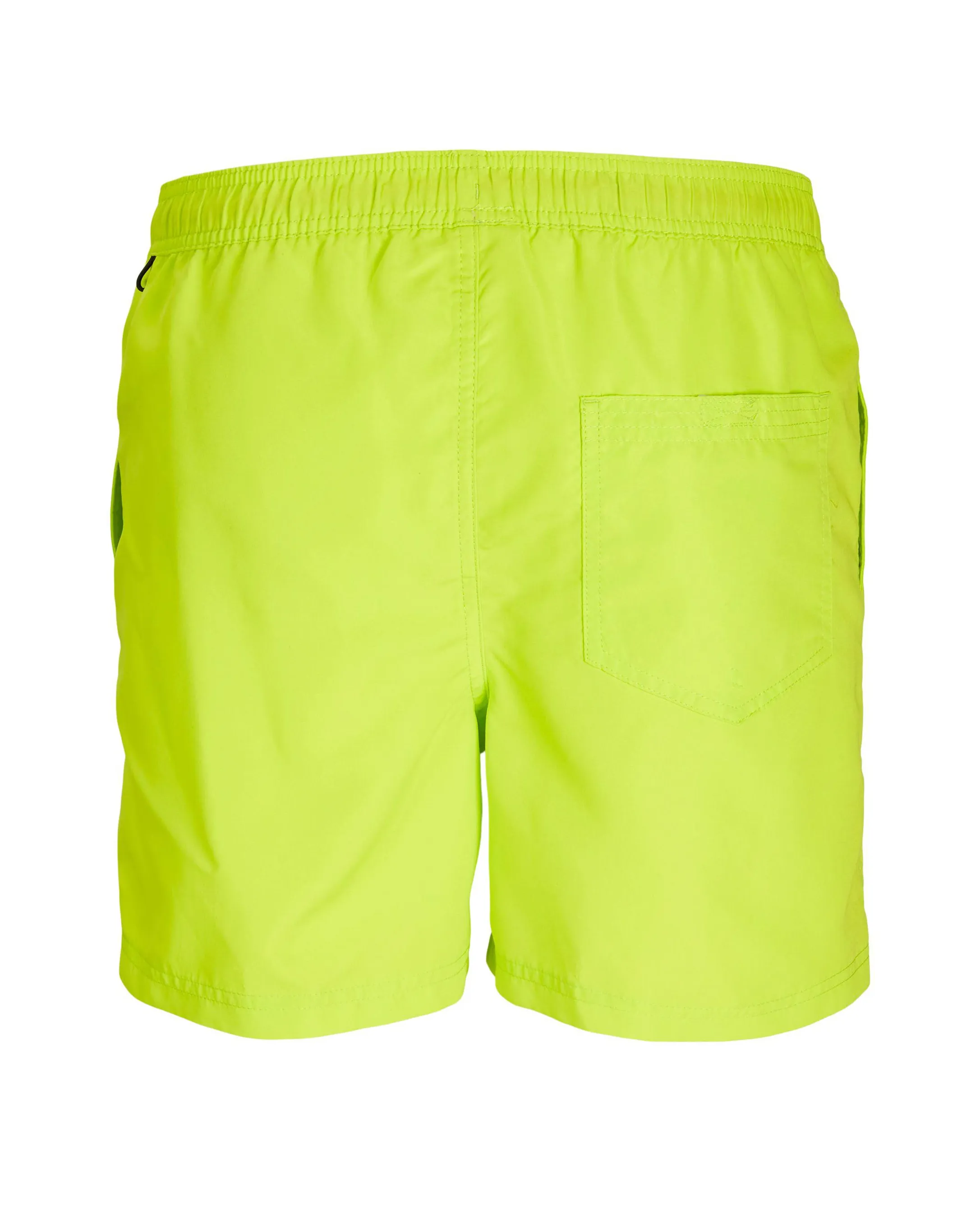 Boxer mare giallo fluo tinta unita con taschino sul retro