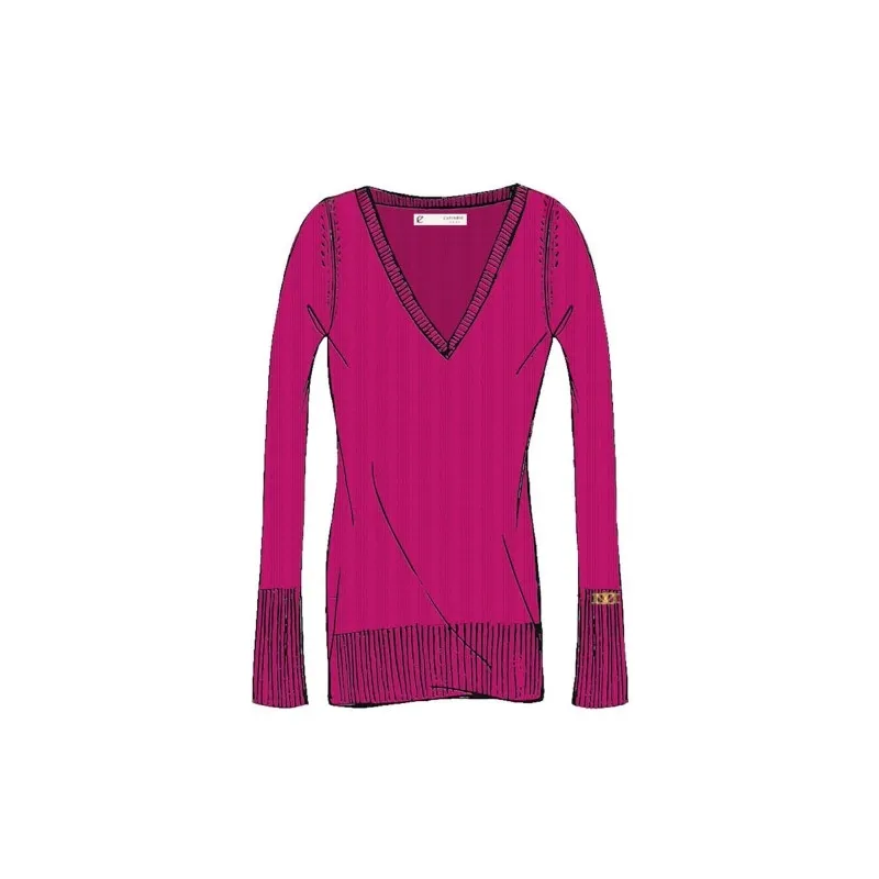 Cafe Noir MAGLIA ADERENTE CON SCOLLATURA A V - C7JM0235