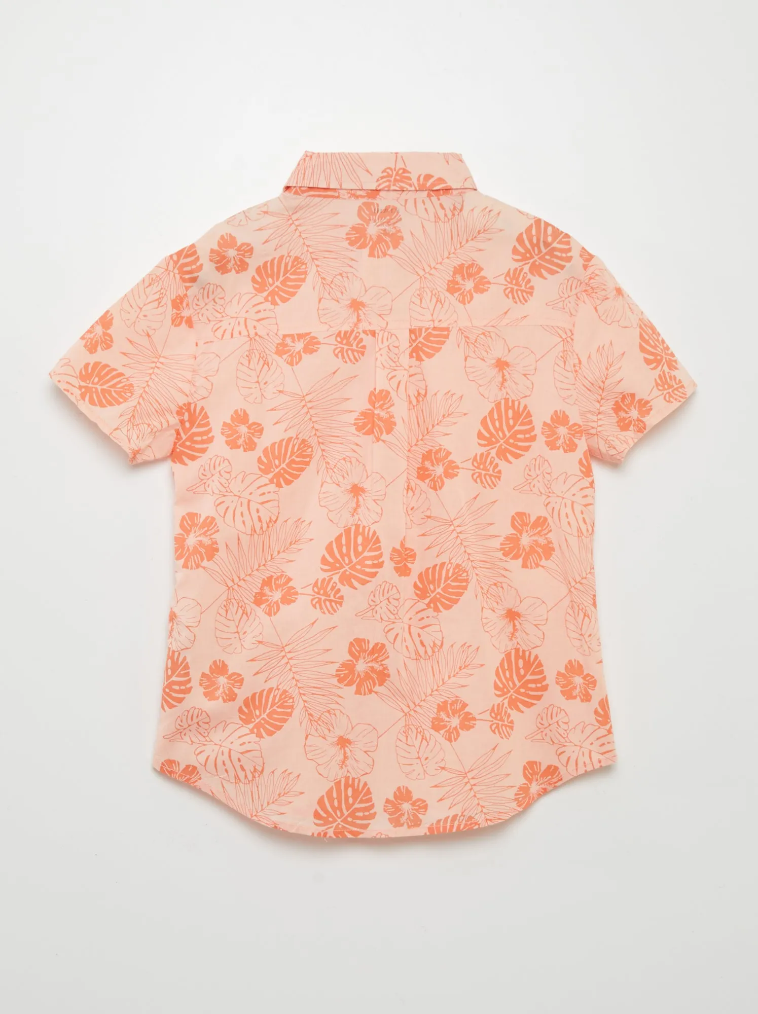 Camicia a maniche corte con stampa - ARANCIONE