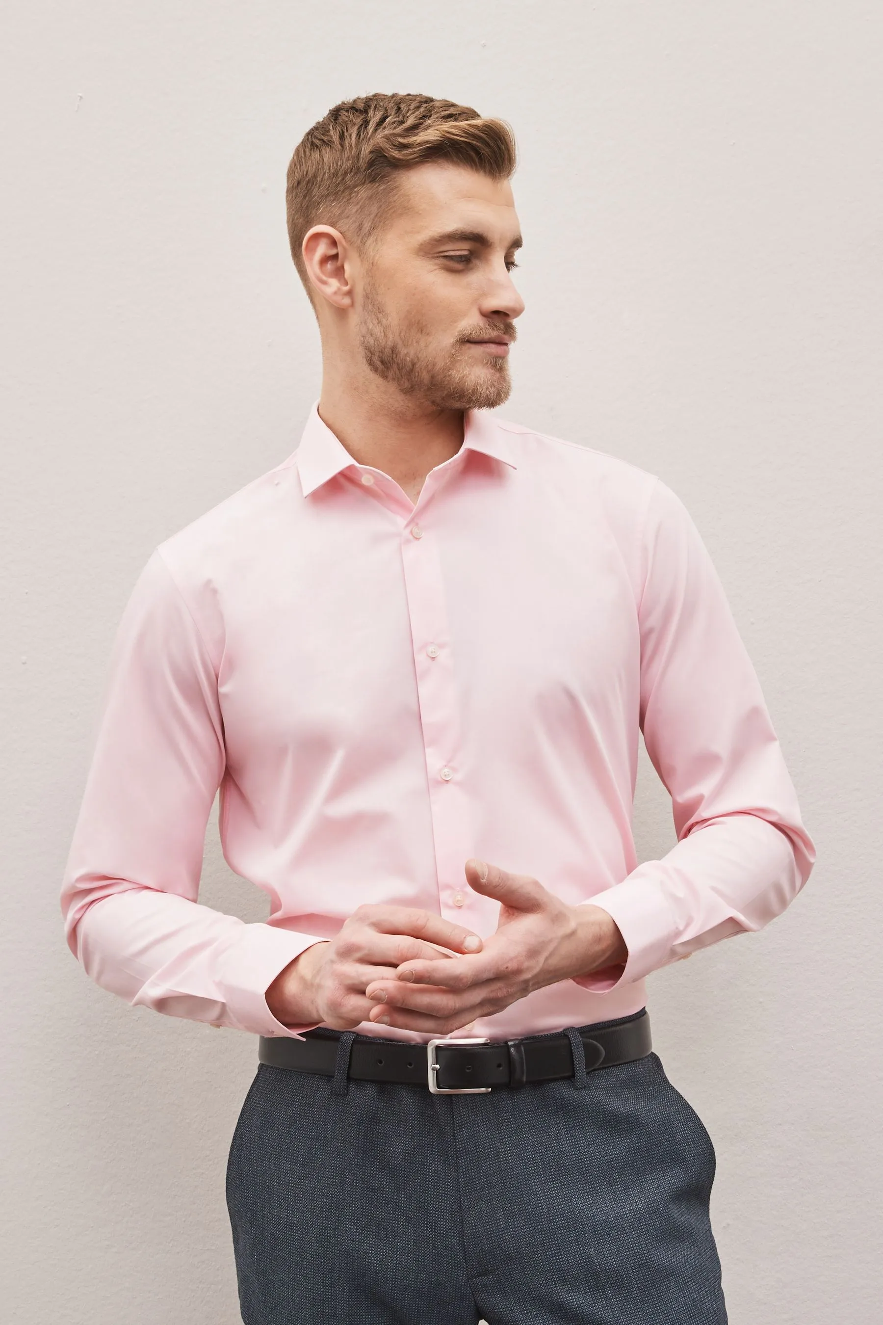 Camicia easy care a polsino singolo