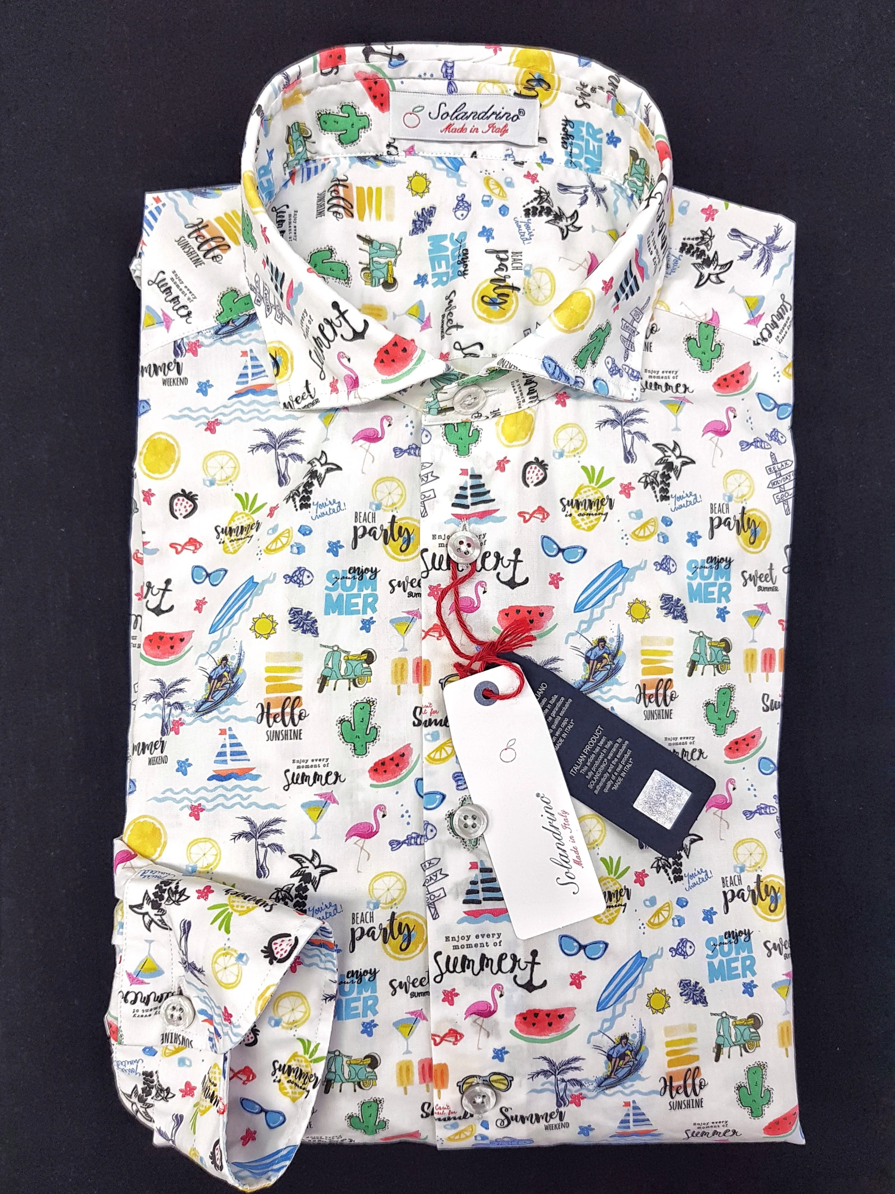 Camicia hawaiana puro cotone fantasia HOLIDAY made in italy hawaii design