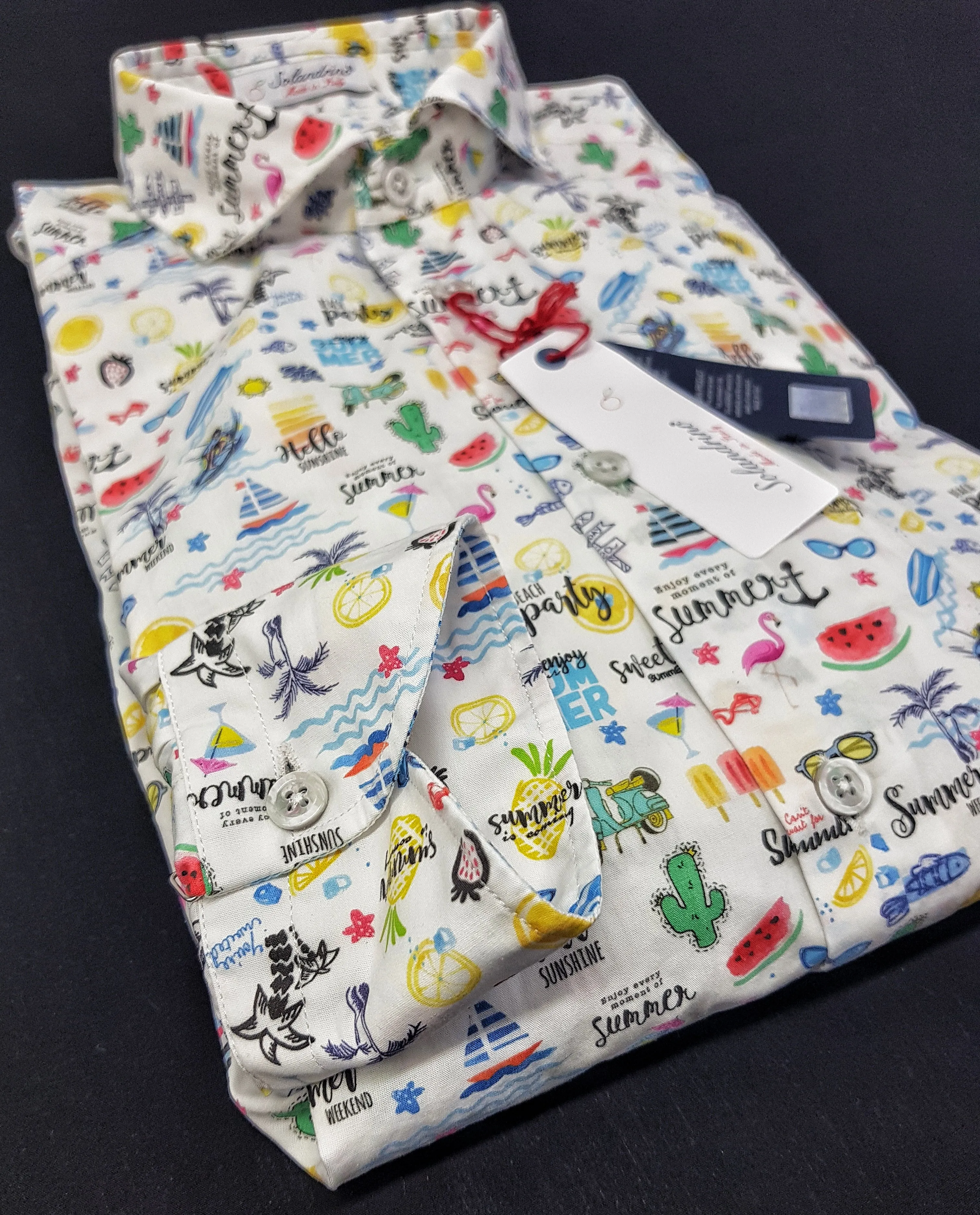 Camicia hawaiana puro cotone fantasia HOLIDAY made in italy hawaii design