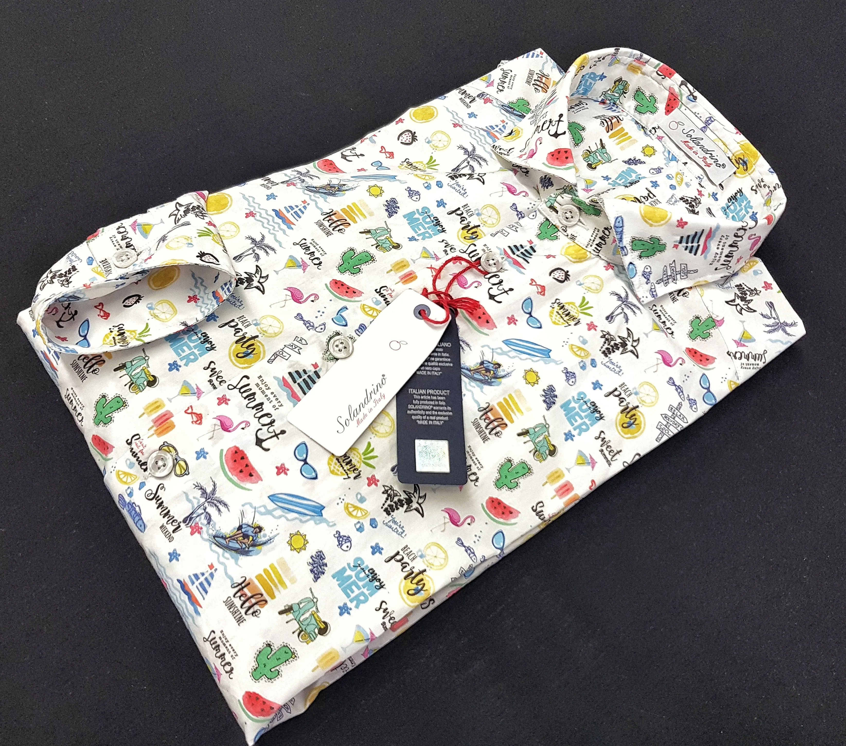 Camicia hawaiana puro cotone fantasia HOLIDAY made in italy hawaii design