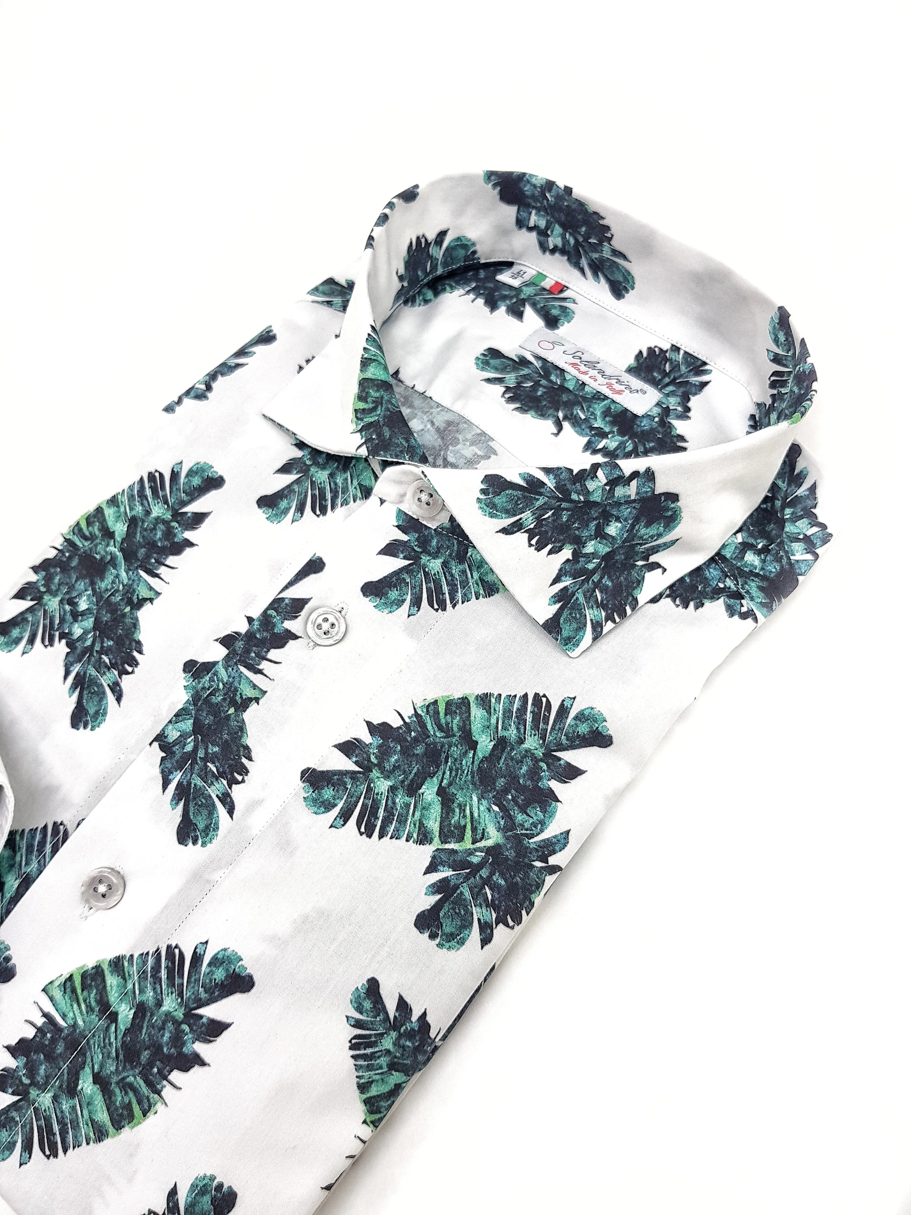 Camicia hawaii Fashion cotone fantasia cotone made in italy