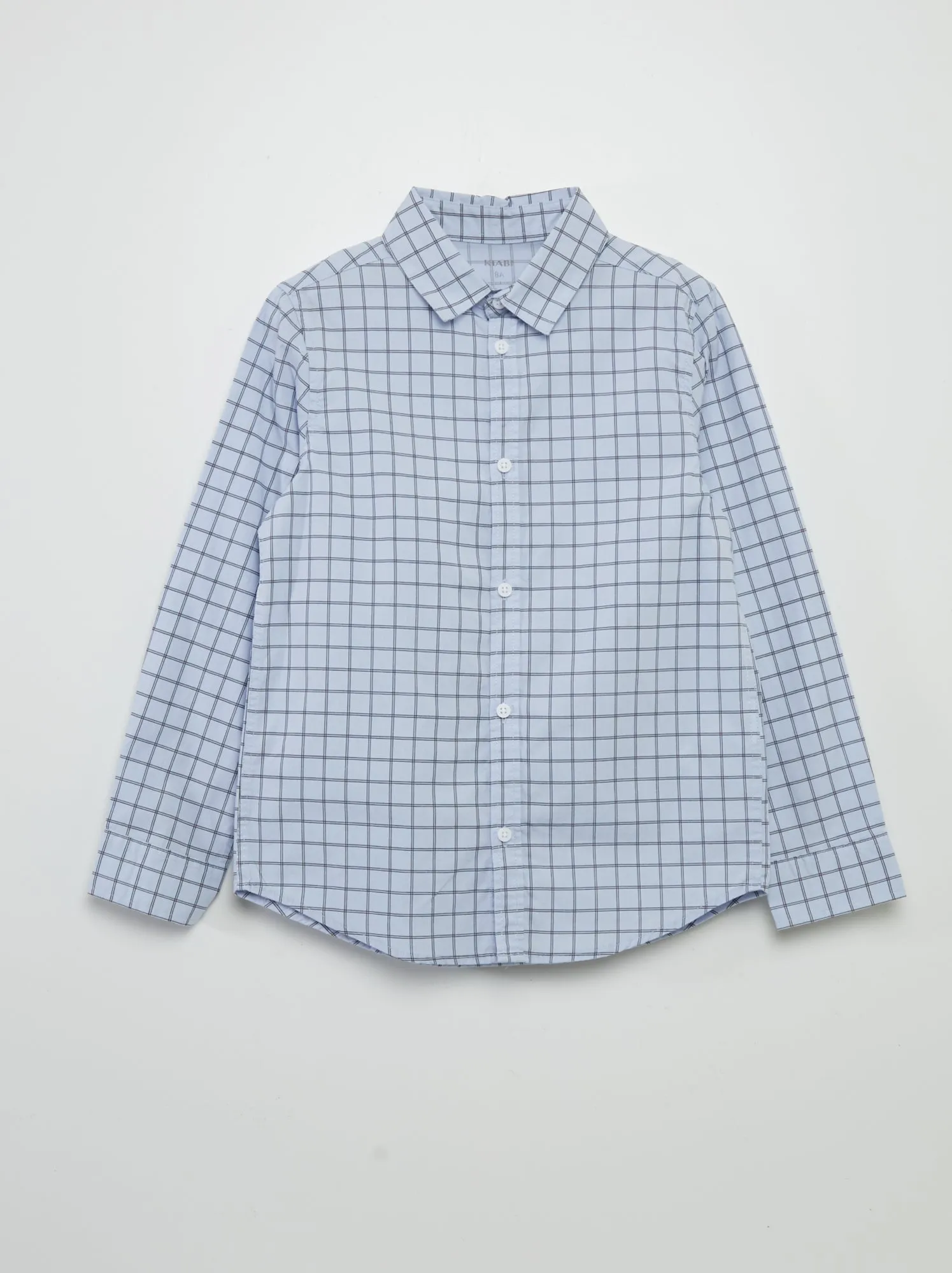 Camicia in popeline stampata - BLU