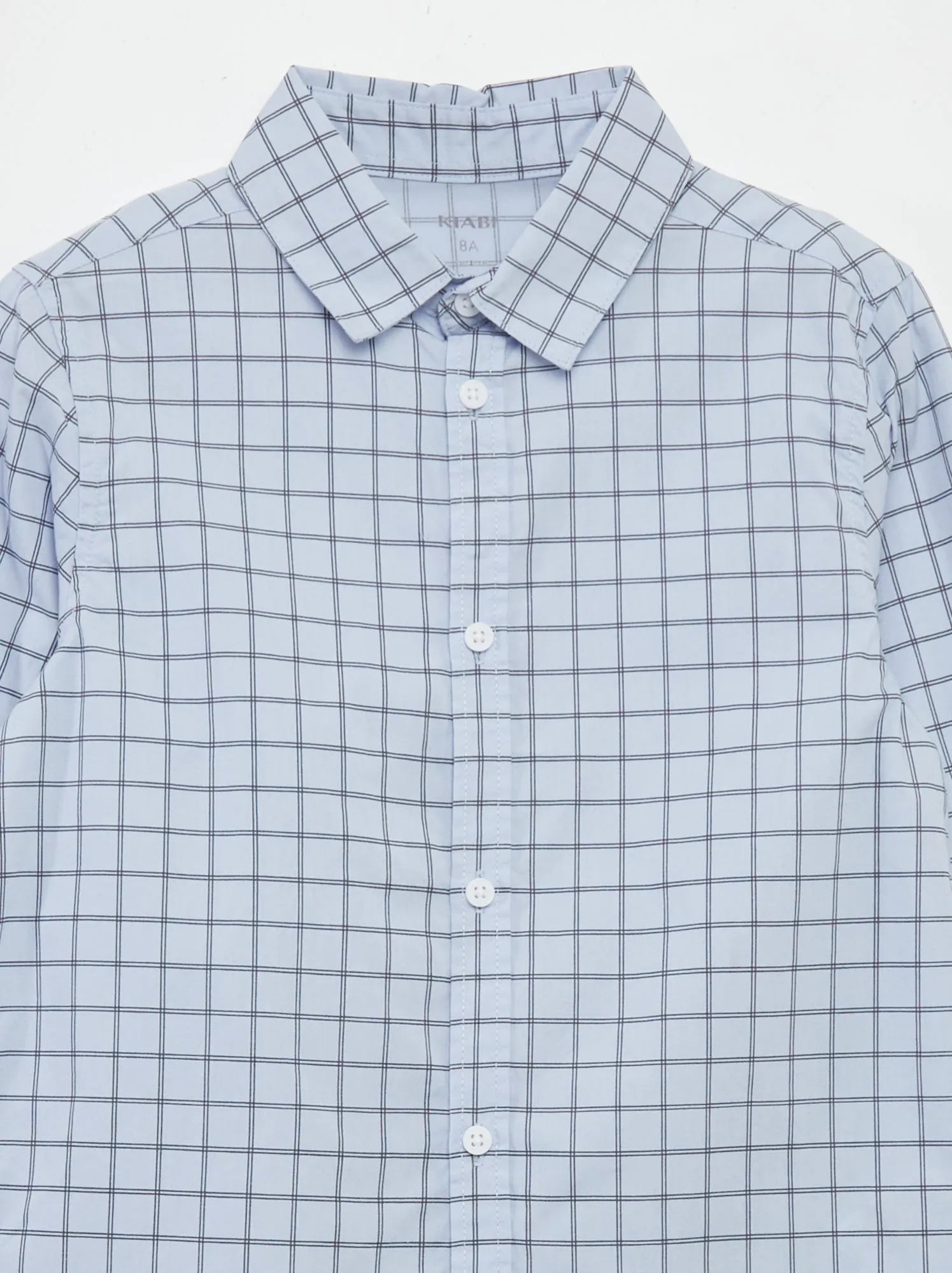 Camicia in popeline stampata - BLU