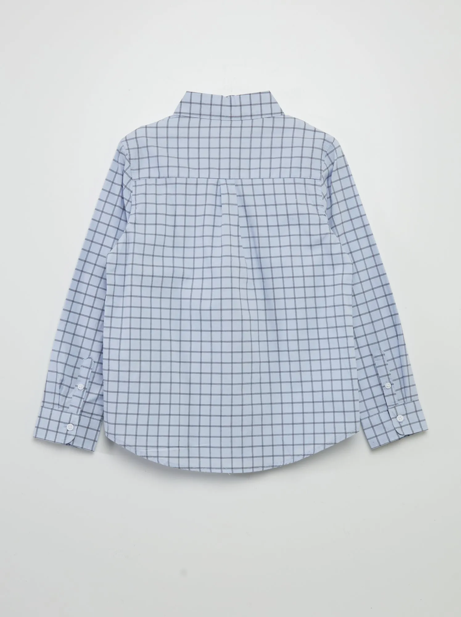 Camicia in popeline stampata - BLU