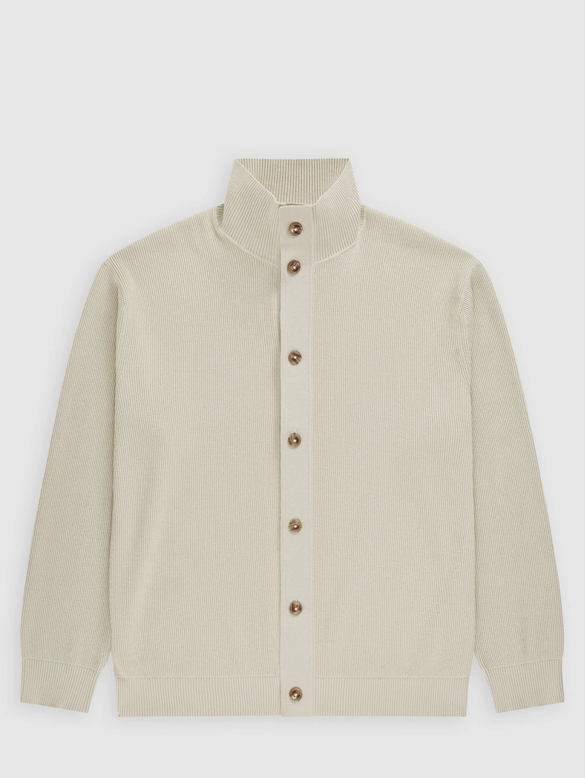 Cardigan a Coste Beige