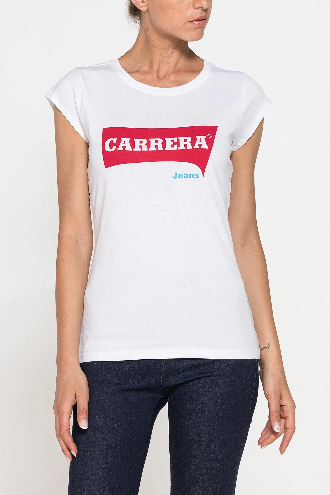 Carrera  ---------    ------------T-shirt con stampa logo - Bianco