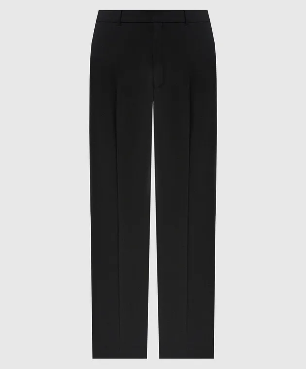 Casablanca Pantaloni neri con lana MPF24TR10203