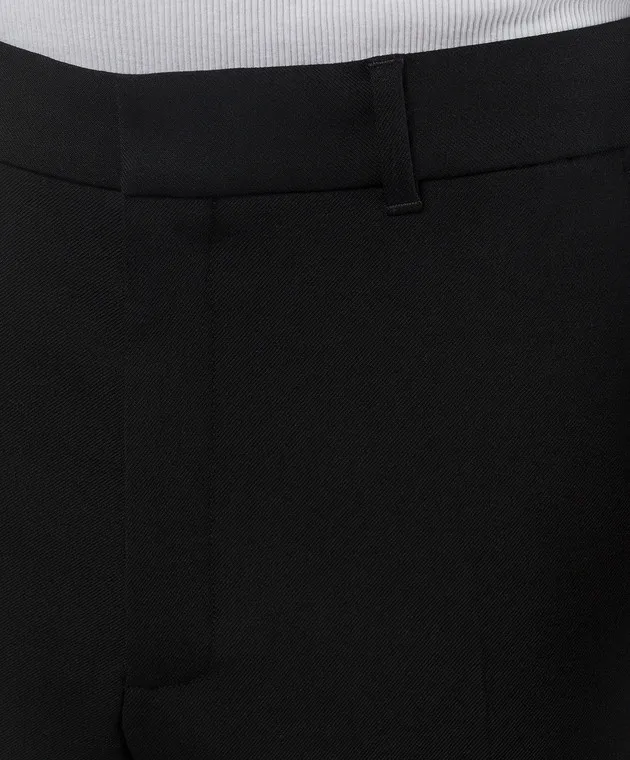 Casablanca Pantaloni neri con lana MPF24TR10203