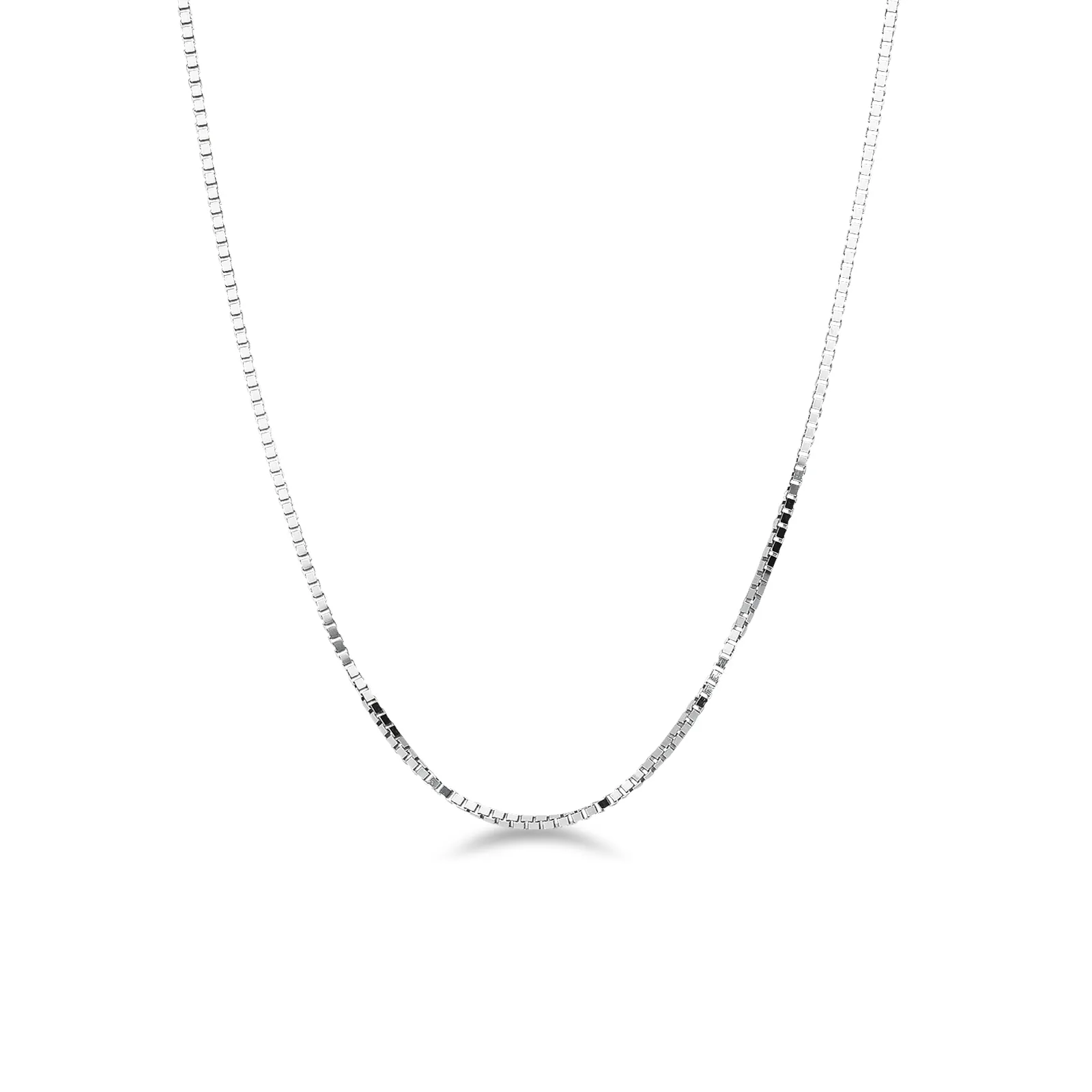 Catena in Oro Bianco 18k a maglia veneziana.