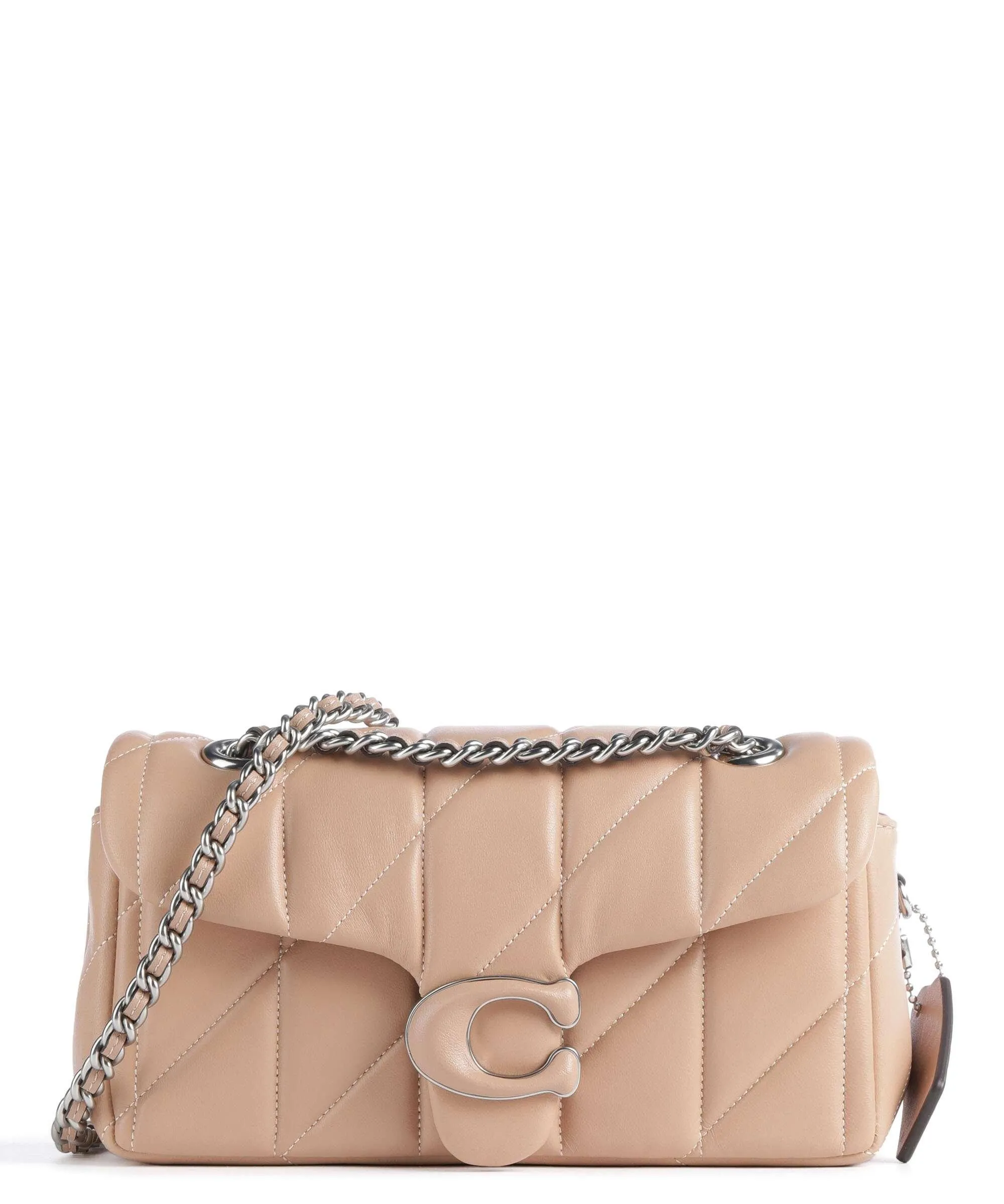  Coach Tabby 20 Borsa a spalla nappa pelle marrone chiaro  
