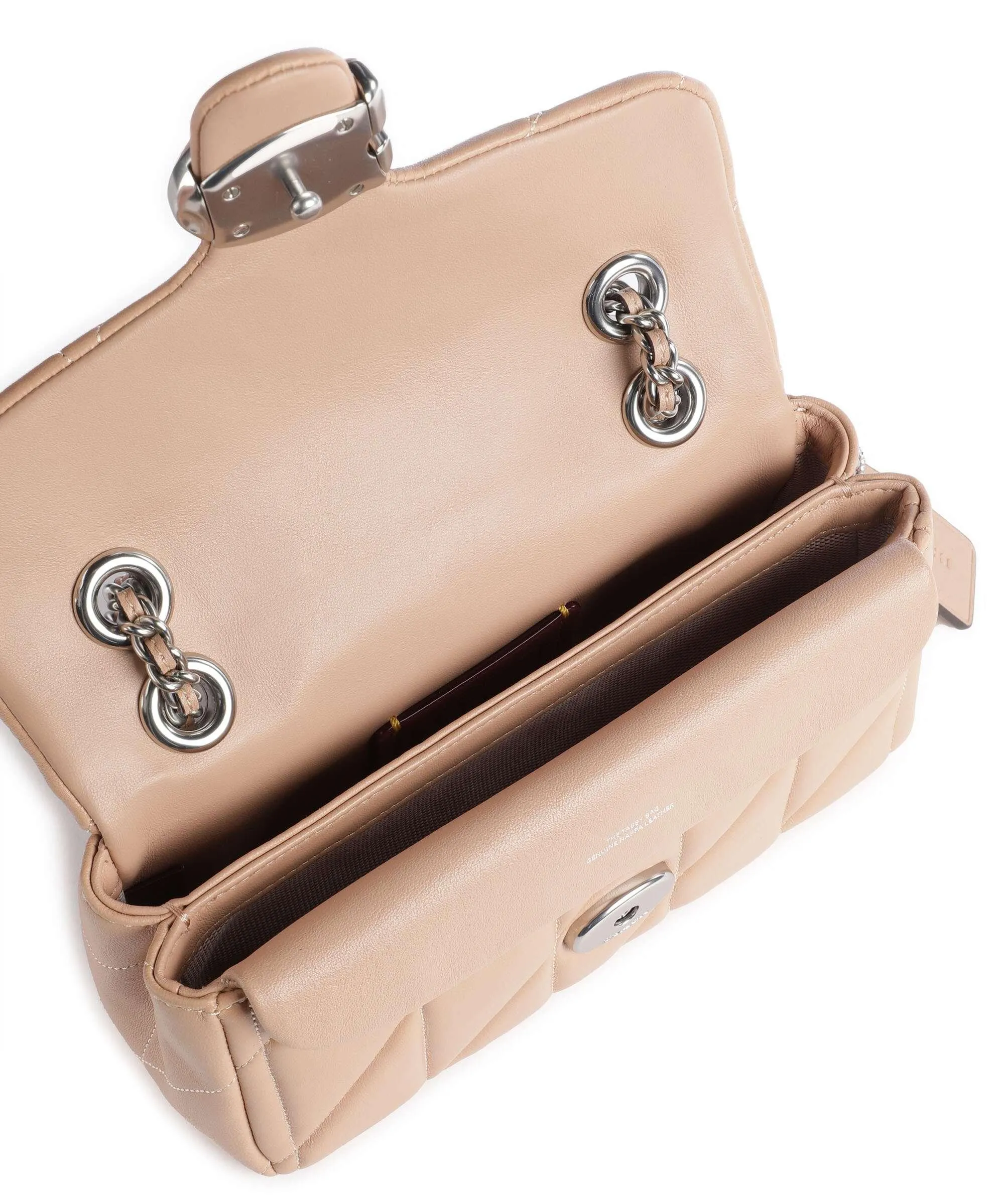  Coach Tabby 20 Borsa a spalla nappa pelle marrone chiaro  