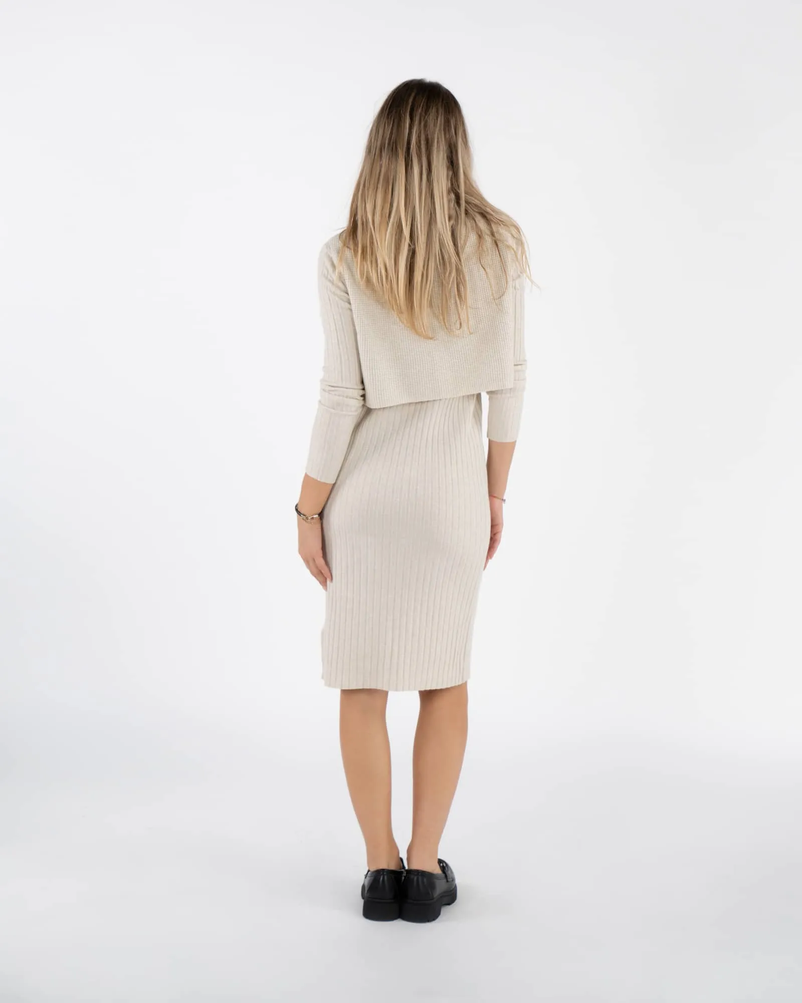 Completo in maglia - BEIGE