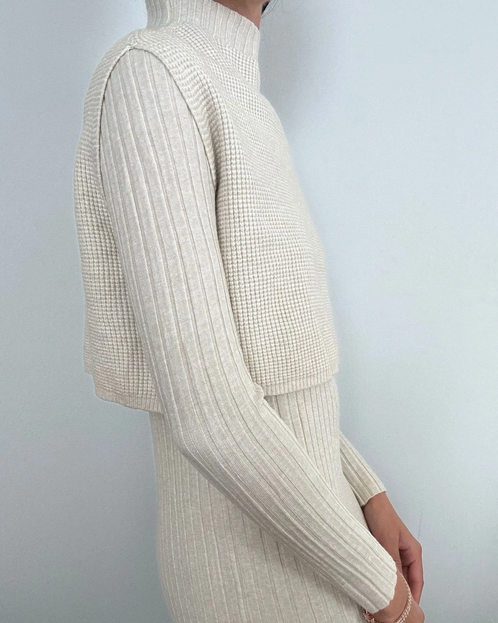 Completo in maglia - BEIGE