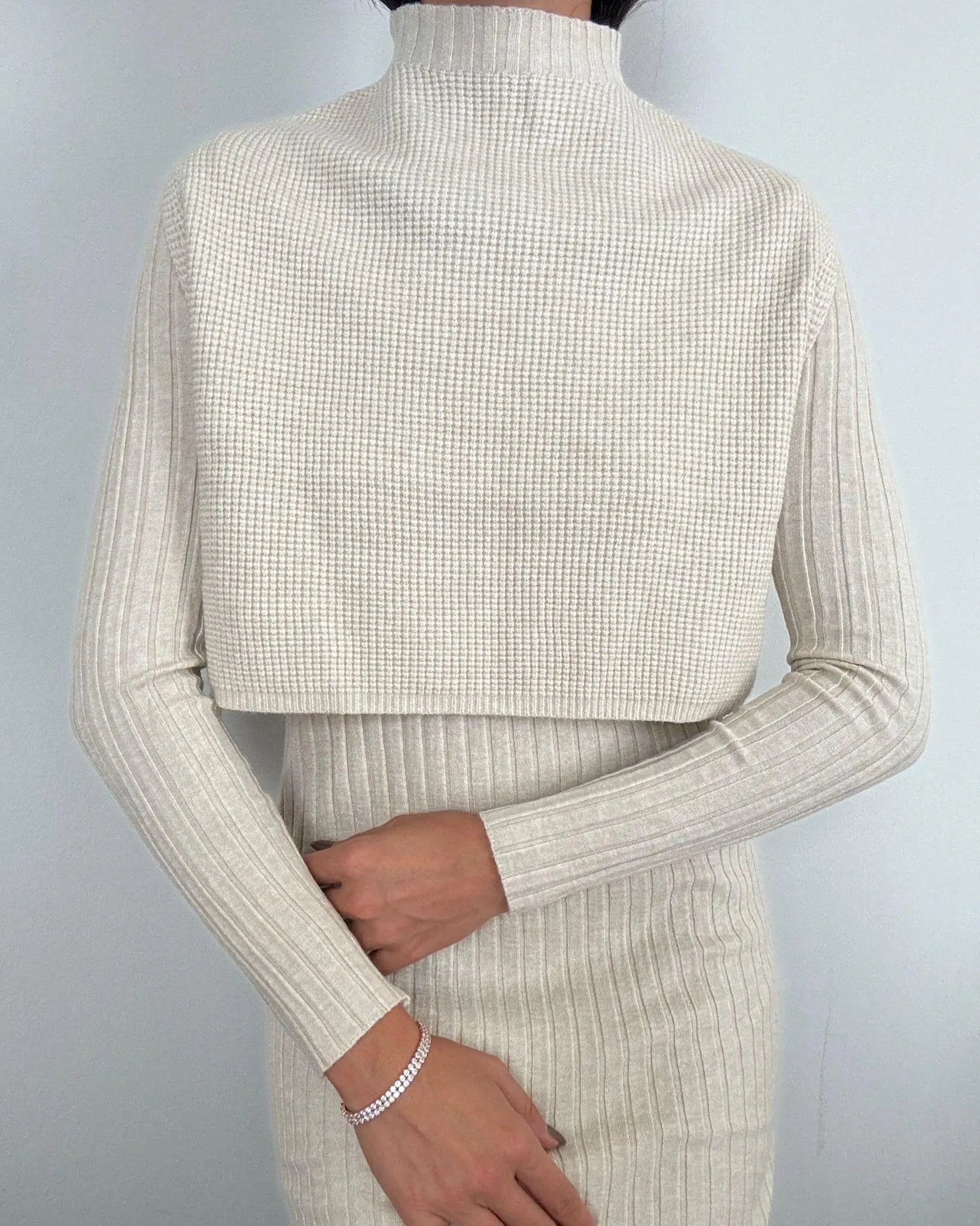 Completo in maglia - BEIGE