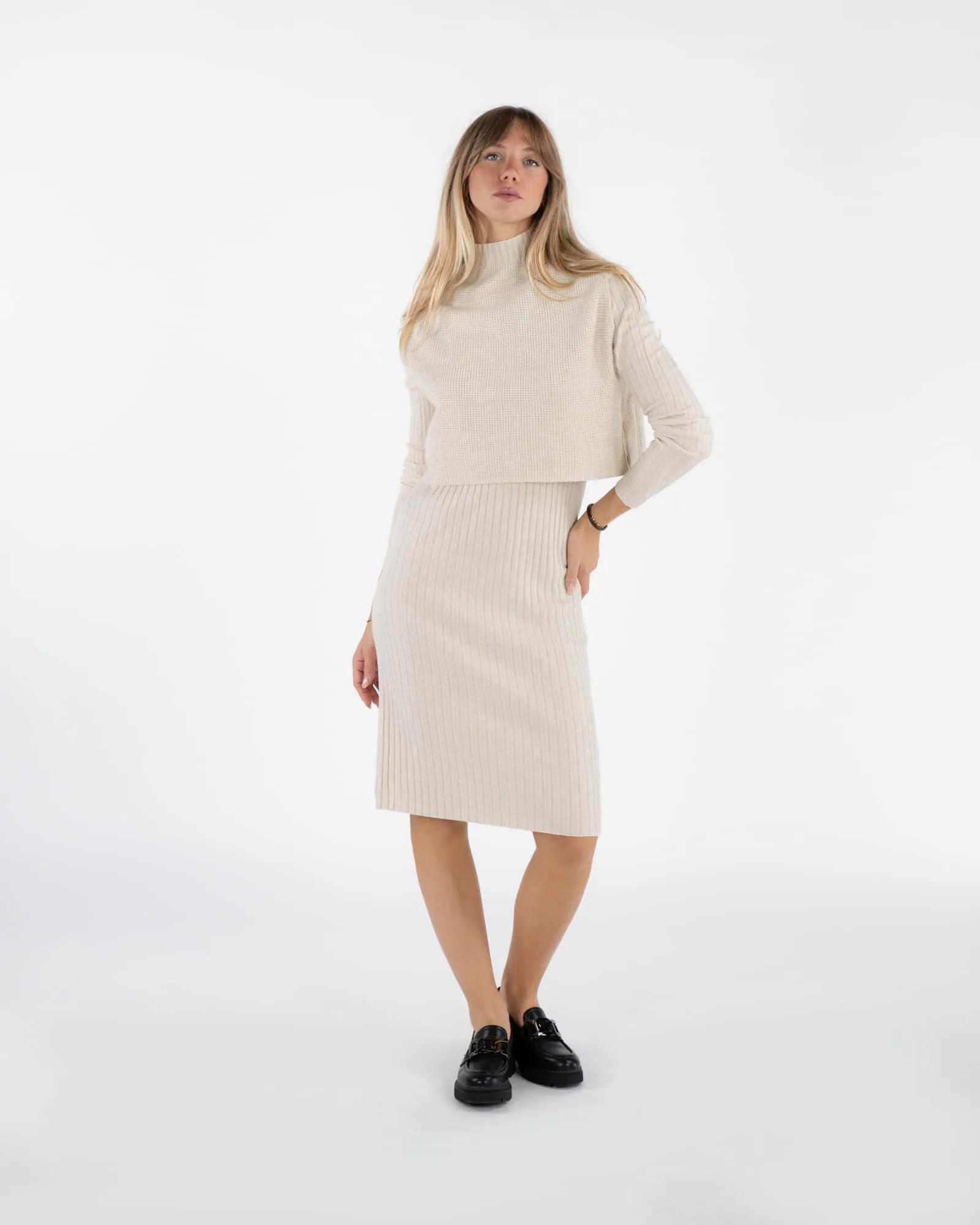 Completo in maglia - BEIGE