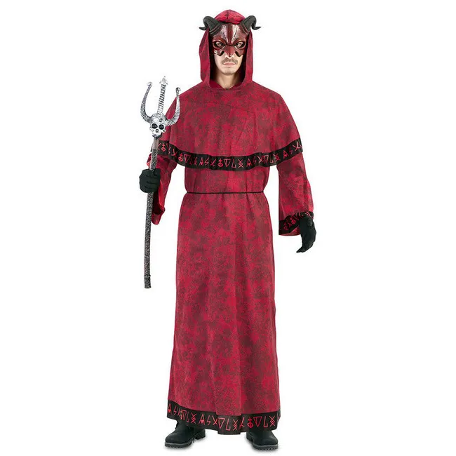 Costume da maestro satanico rosso per uomo