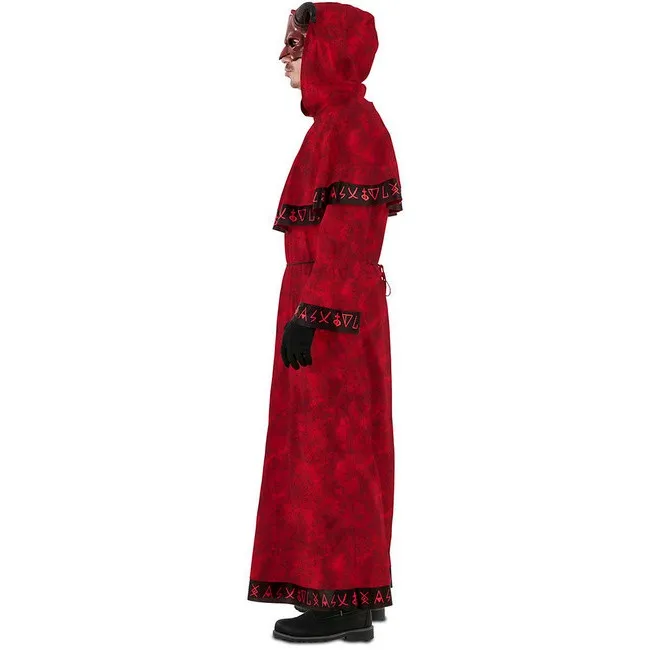 Costume da maestro satanico rosso per uomo