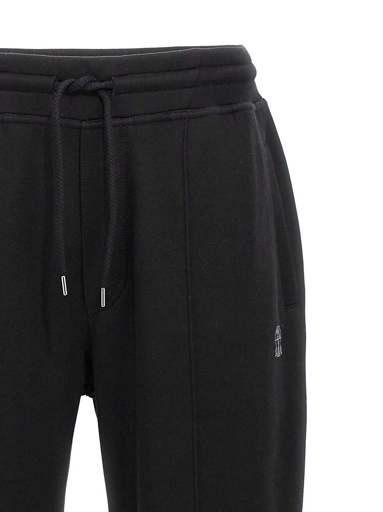 Cotton Blend Joggers Pantaloni Nero