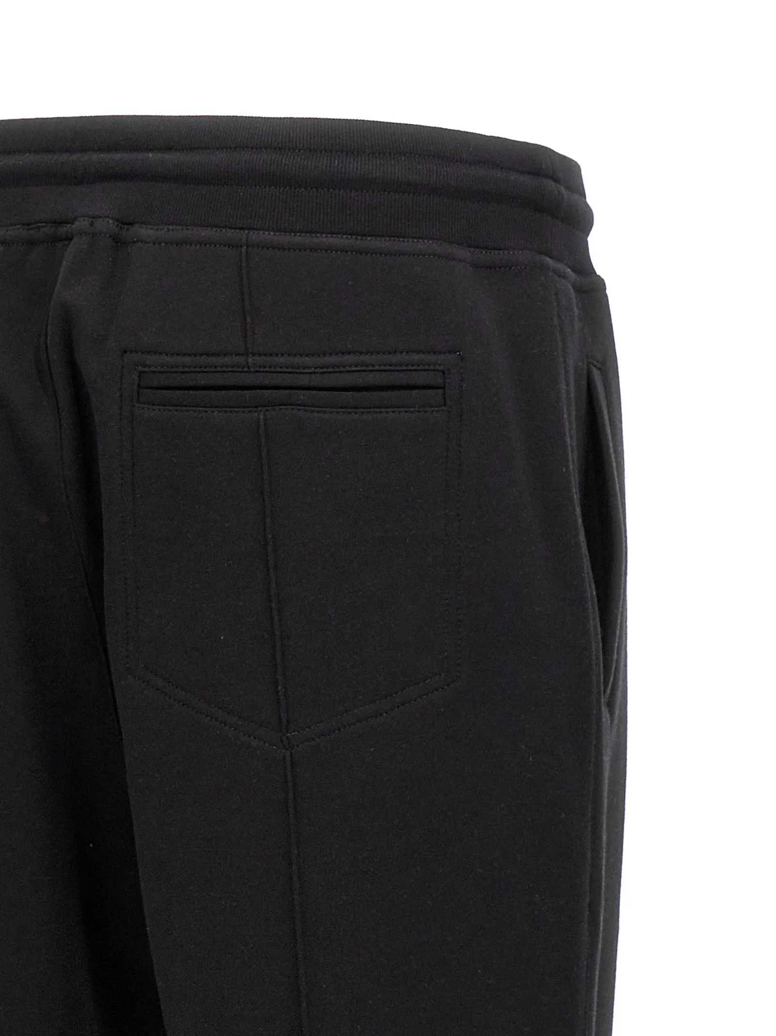 Cotton Blend Joggers Pantaloni Nero