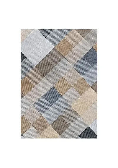 Cravatta pattern quadrangoli sabbia