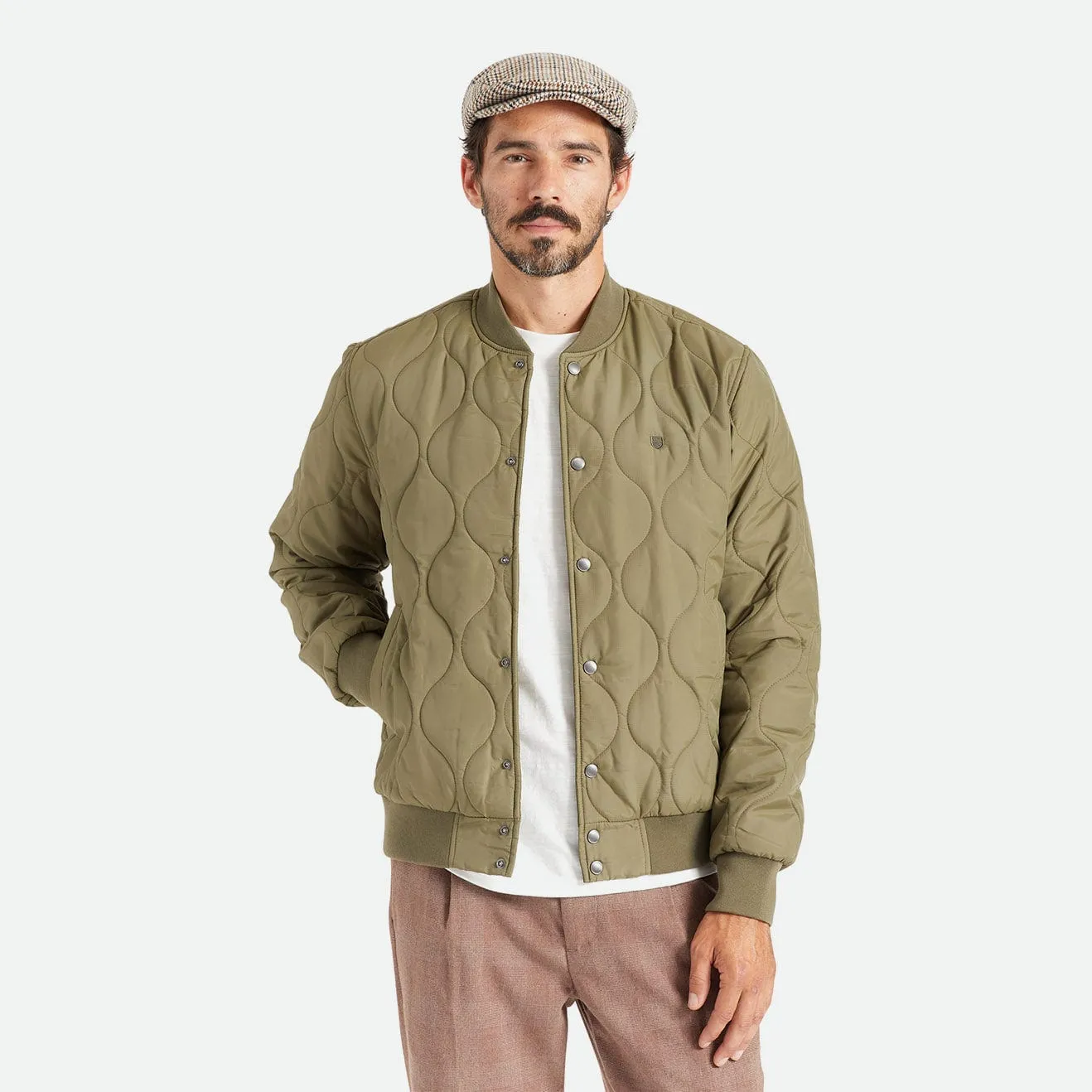 DILLINGER QUILTED BOMBER JKT - MILITARY OLIVE