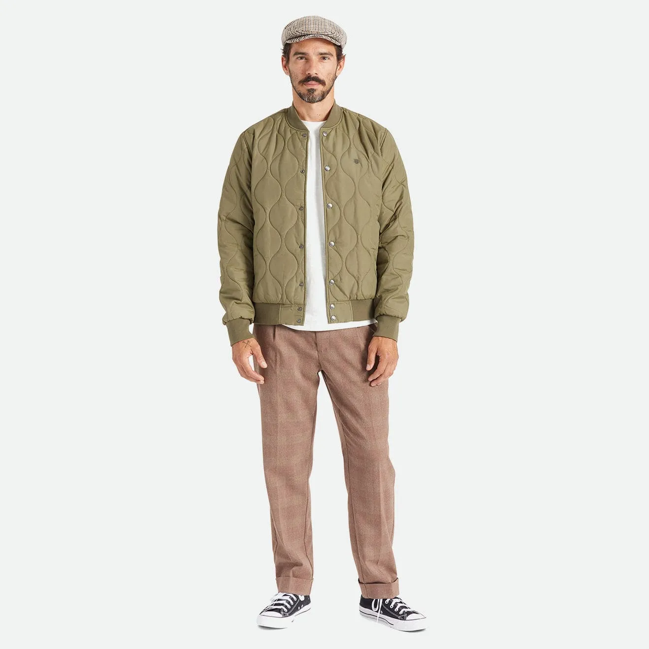 DILLINGER QUILTED BOMBER JKT - MILITARY OLIVE