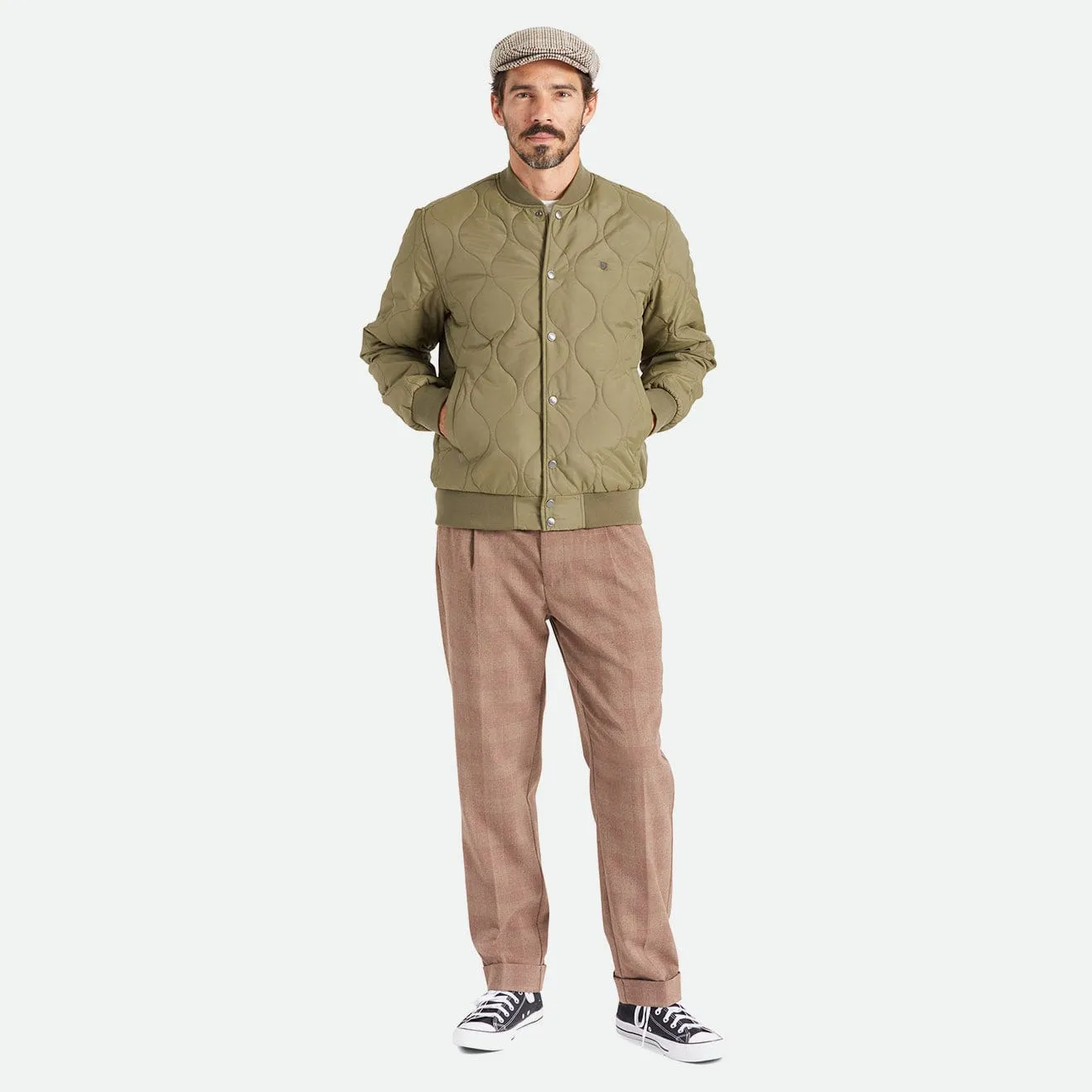 DILLINGER QUILTED BOMBER JKT - MILITARY OLIVE