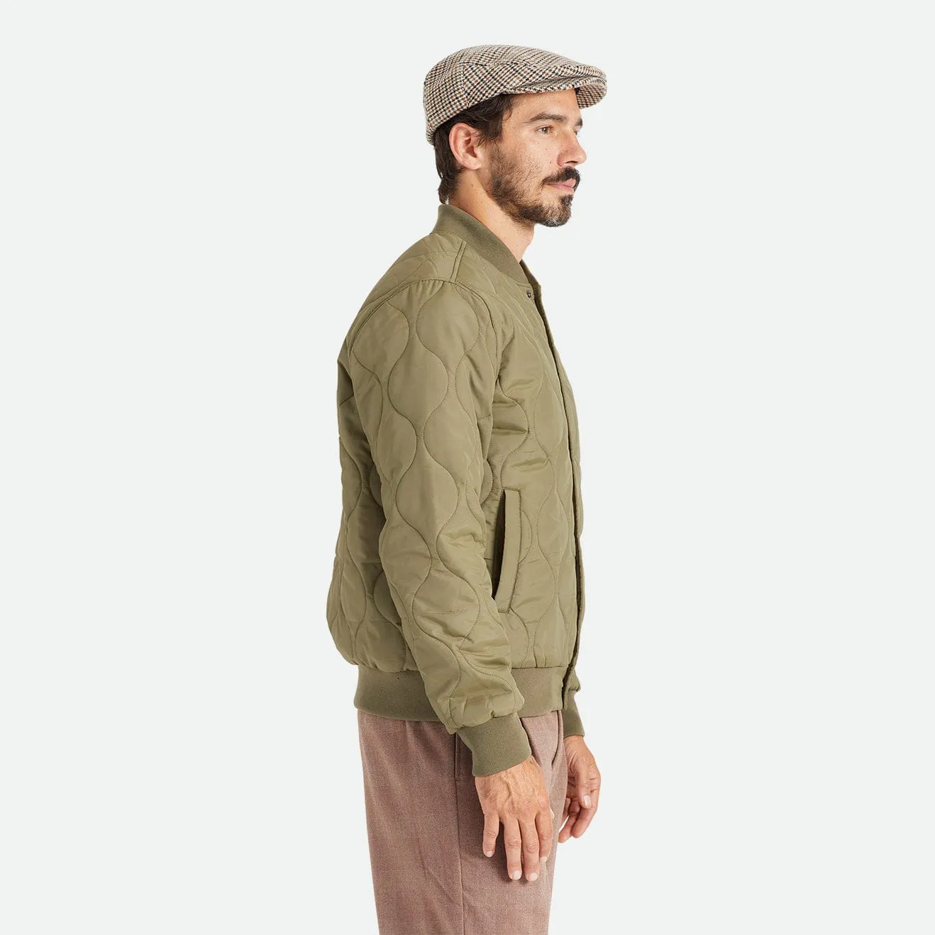 DILLINGER QUILTED BOMBER JKT - MILITARY OLIVE