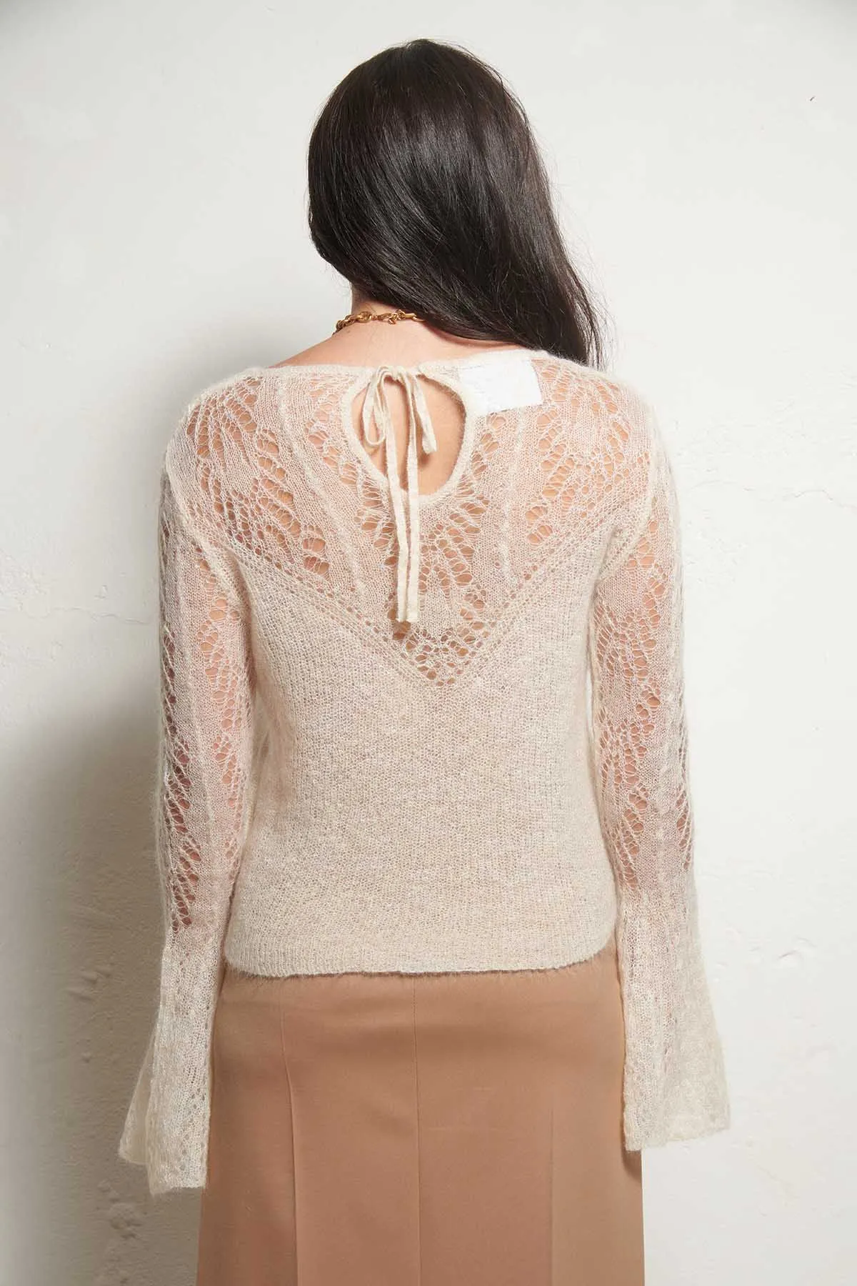 ERIKA CAVALLINI Maglia in Mohair traforata CLEO
