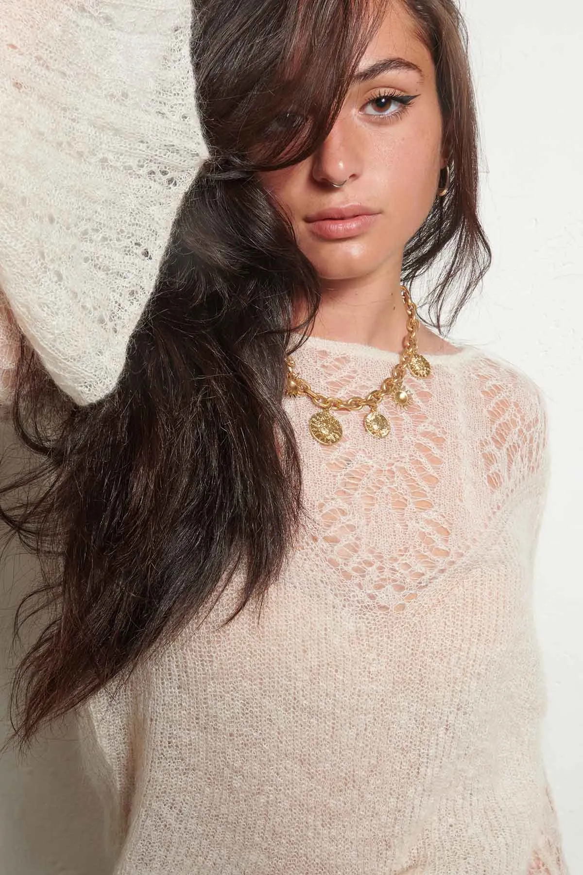 ERIKA CAVALLINI Maglia in Mohair traforata CLEO