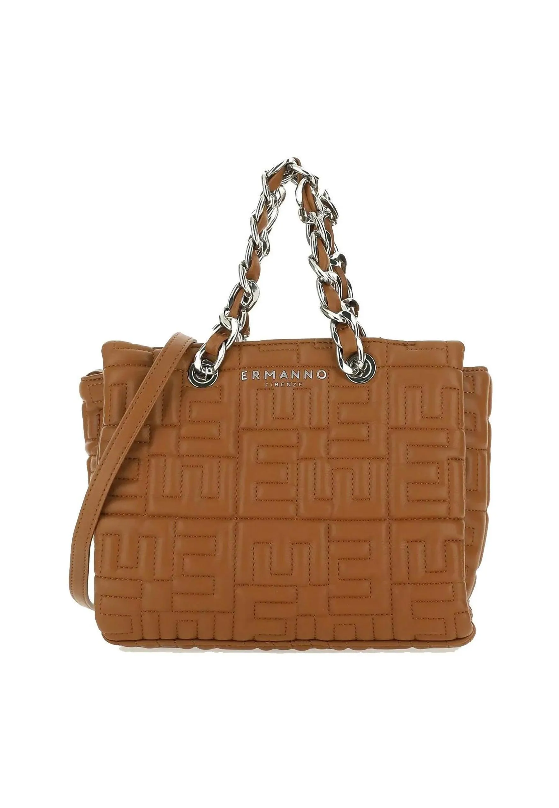 ERMANNO SCERVINO Polly Borsa Double Handle Tan Marrone 12401562