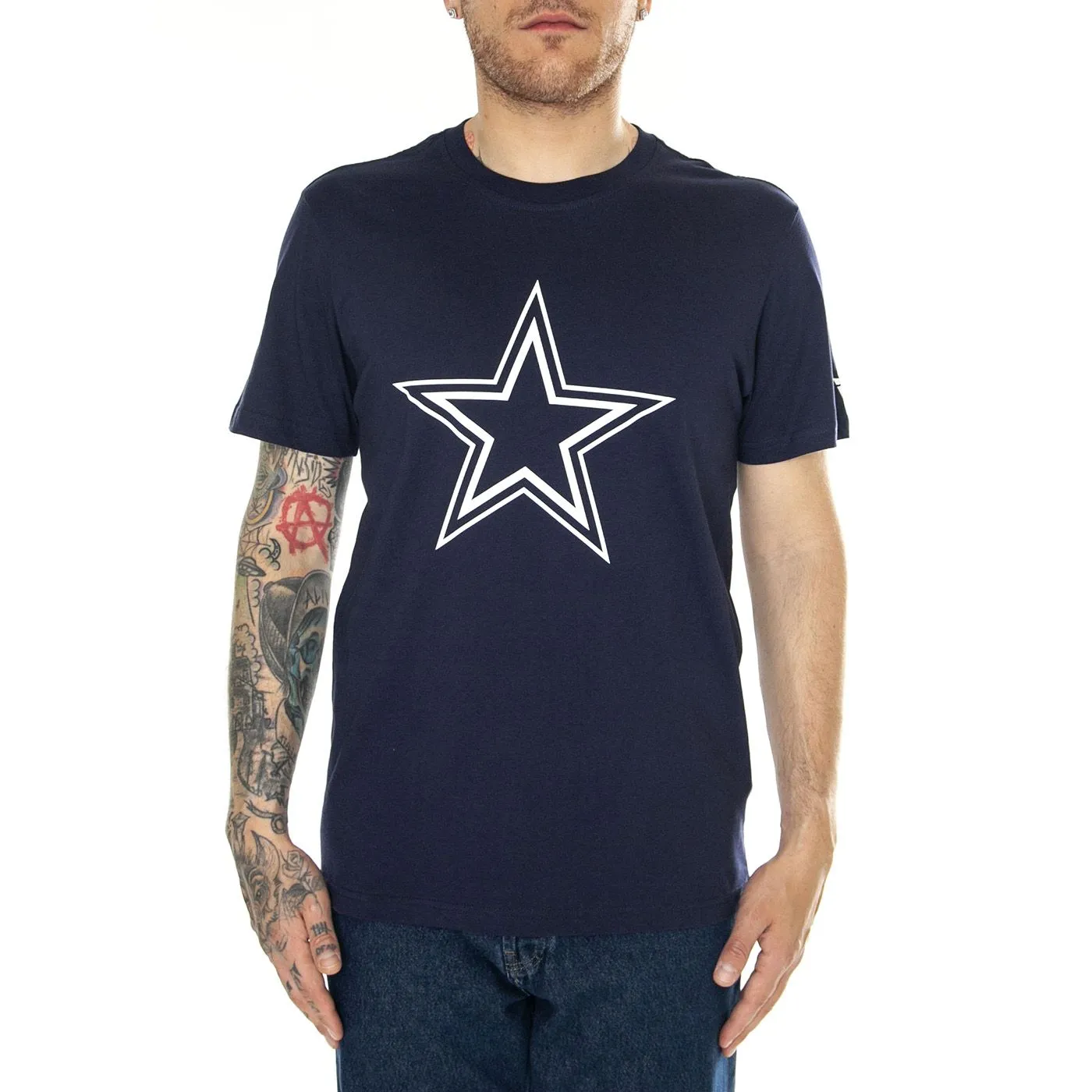 FANATICS Dallas Cowboys Primary Logo Graphic T-Shirt Maritime Blue - Maglietta Girocollo Uomo Blu    