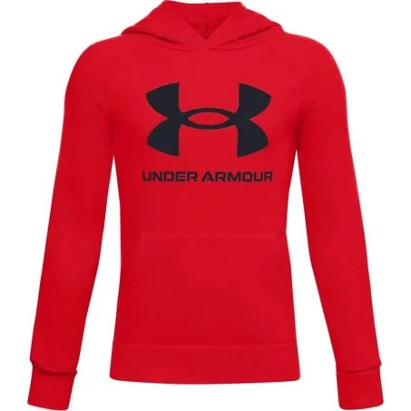 FELPA BAMBINO UNDER ARMOUR UA RIVAL FLEECE LOGO ROSSO