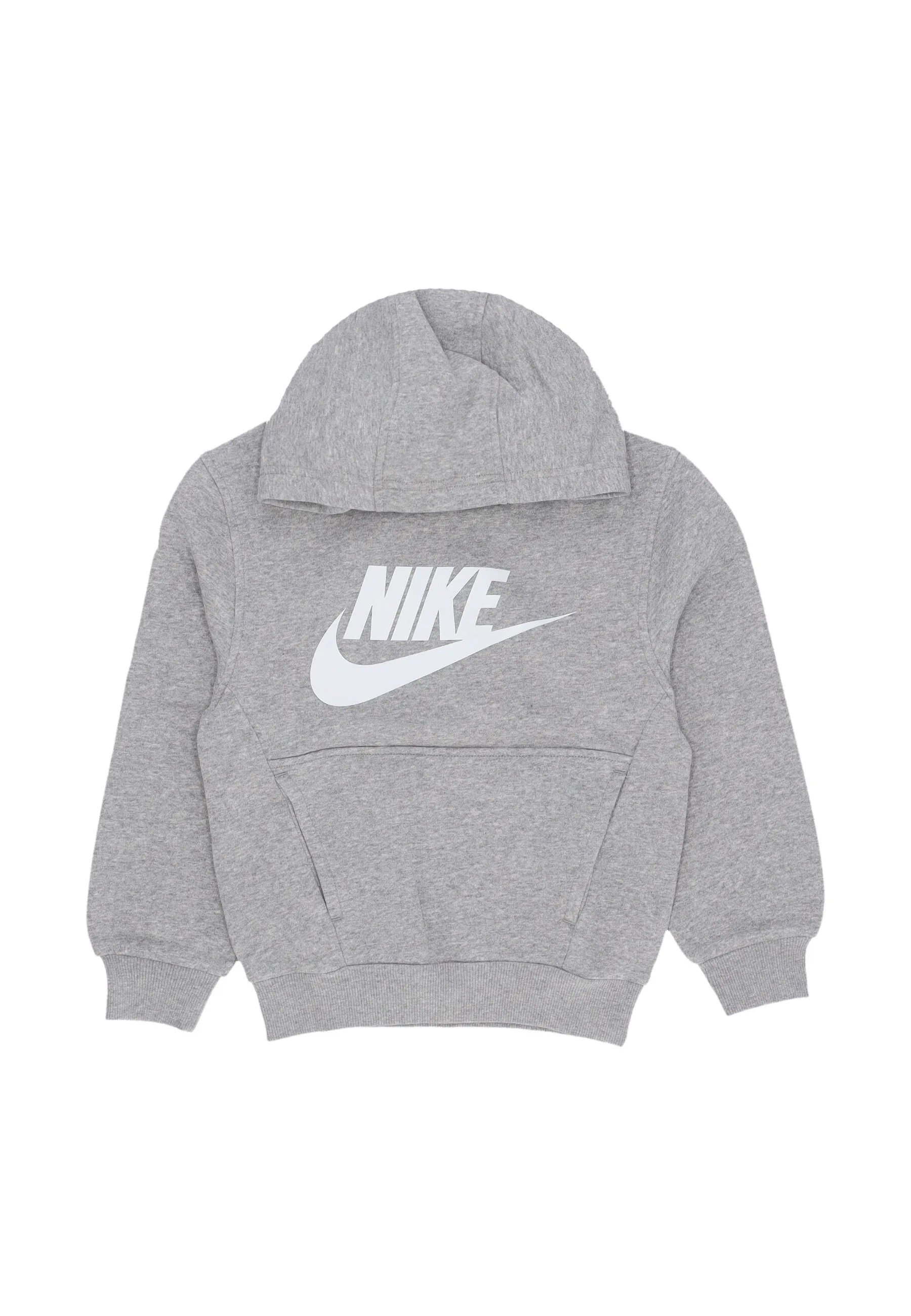 Felpa Cappuccio Ragazzo B Sportswear Club Flesse Hoodie Dk Grey Heather/white