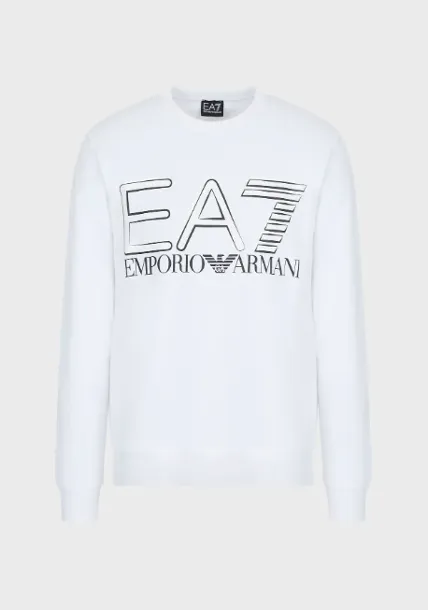 Felpa EA7 Emporio Armani 3LPM44 1100 Bianco