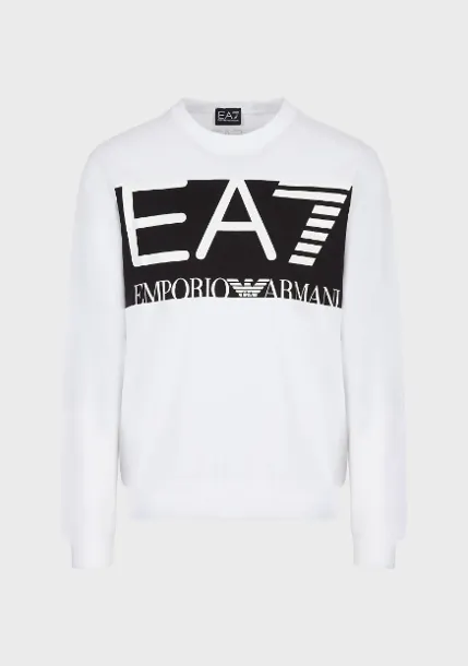 Felpa EA7 Emporio Armani 6LPM51 1100 Bianco