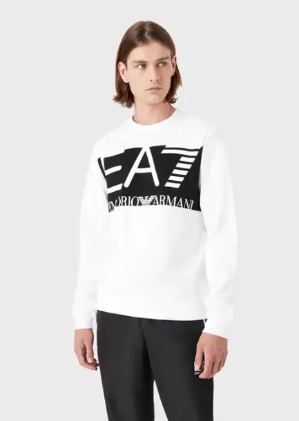 Felpa EA7 Emporio Armani 6LPM51 1100 Bianco
