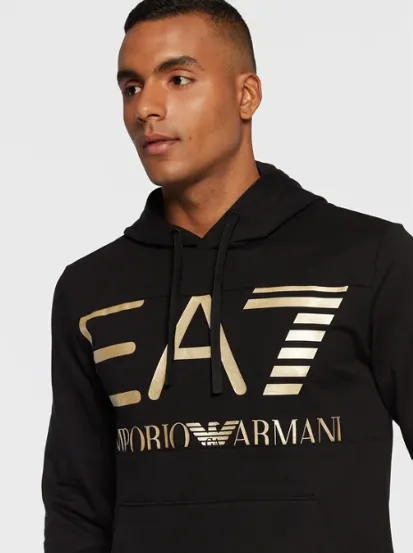 Felpa EA7 Emporio Armani 6LPM52 0208 Nero Oro