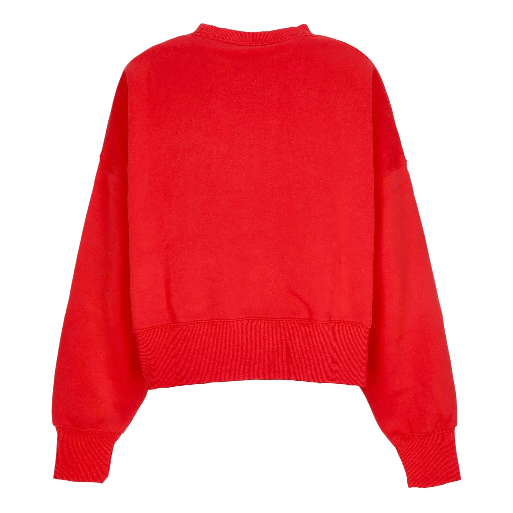 Felpa Girocollo Corta Donna W Sportswear Phoenix Fleece Over-oversized Crewneck University Red/sail