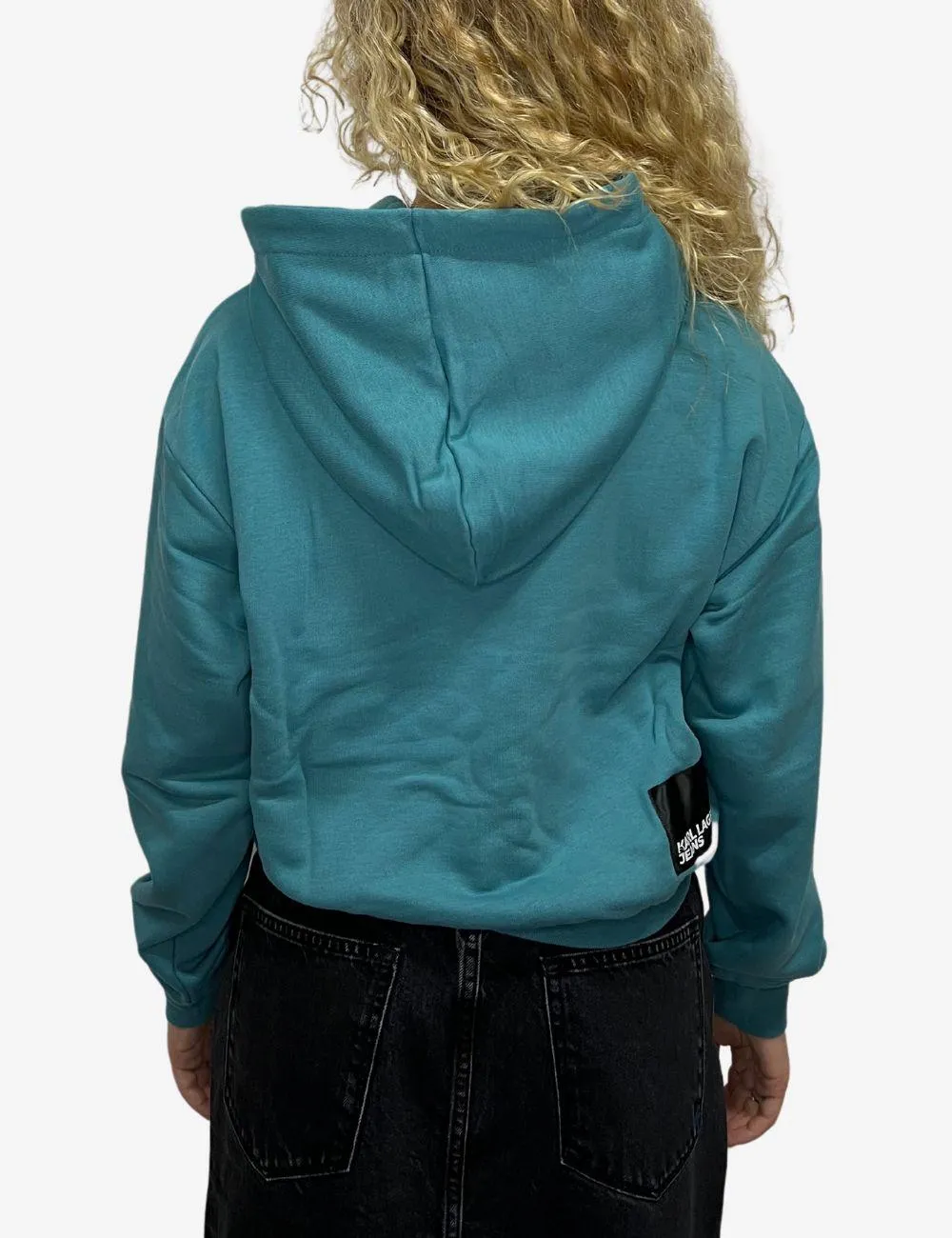 Felpa Karl Lagerfeld Jeans con cappuccio cropped donna