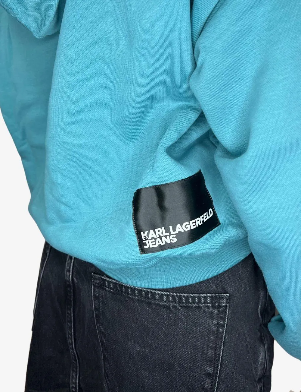 Felpa Karl Lagerfeld Jeans con cappuccio cropped donna