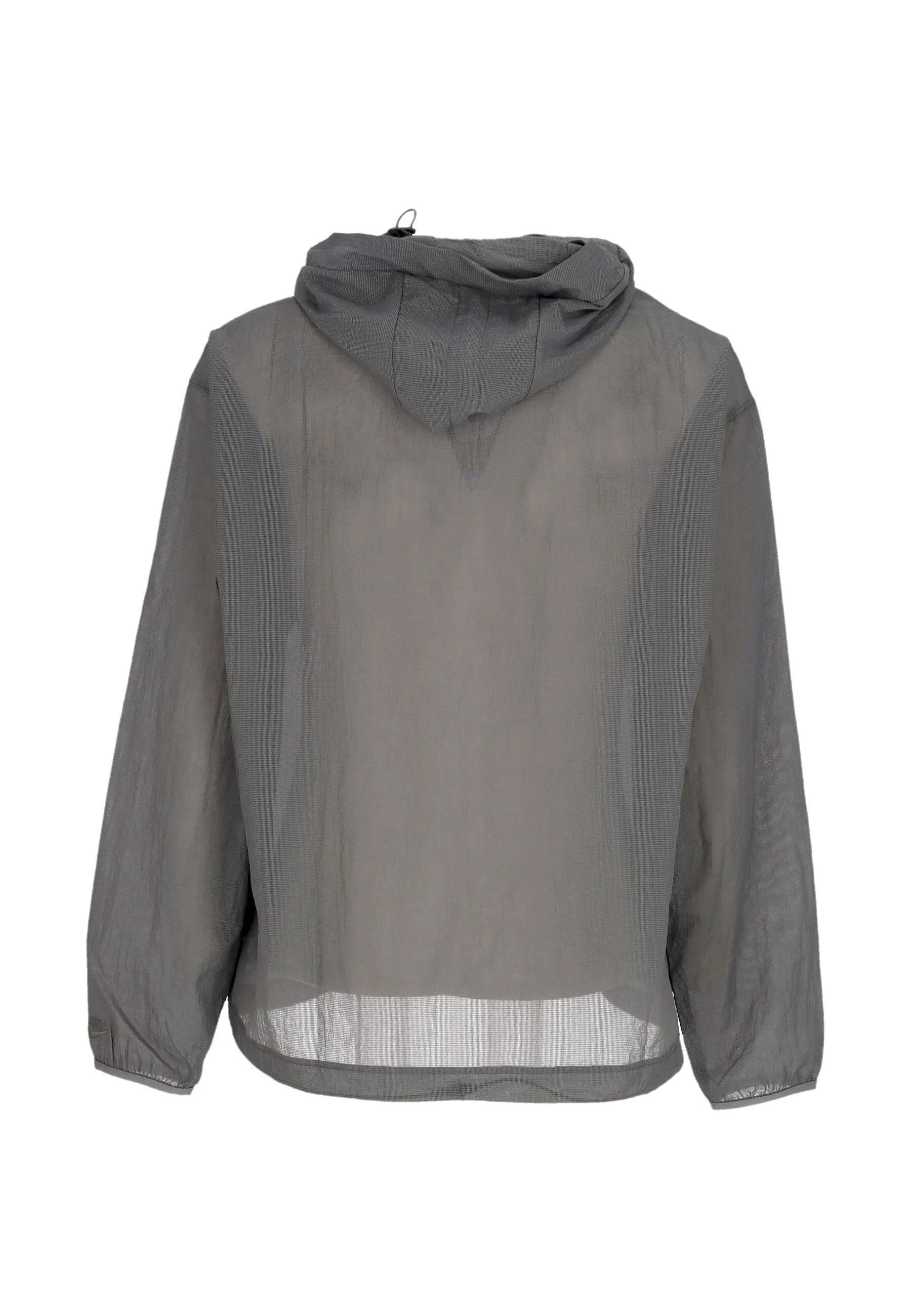 Felpa Leggera Cappuccio Uomo Sportswear Tech Pack Woven Mesh Hoodie Iron Grey/iron Grey