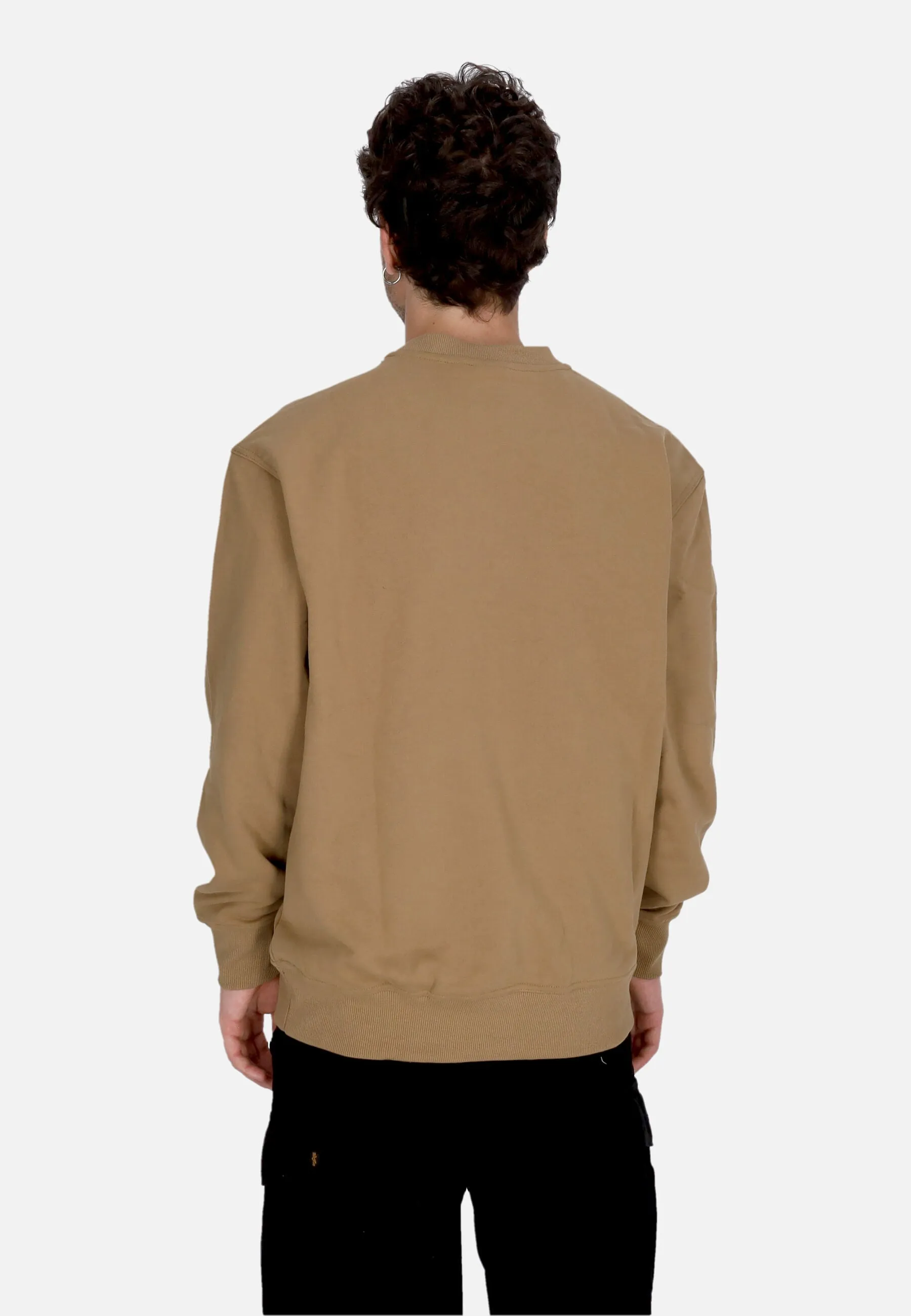 Felpa Leggera Girocollo Uomo Cornell Cipher Crewneck Khaki