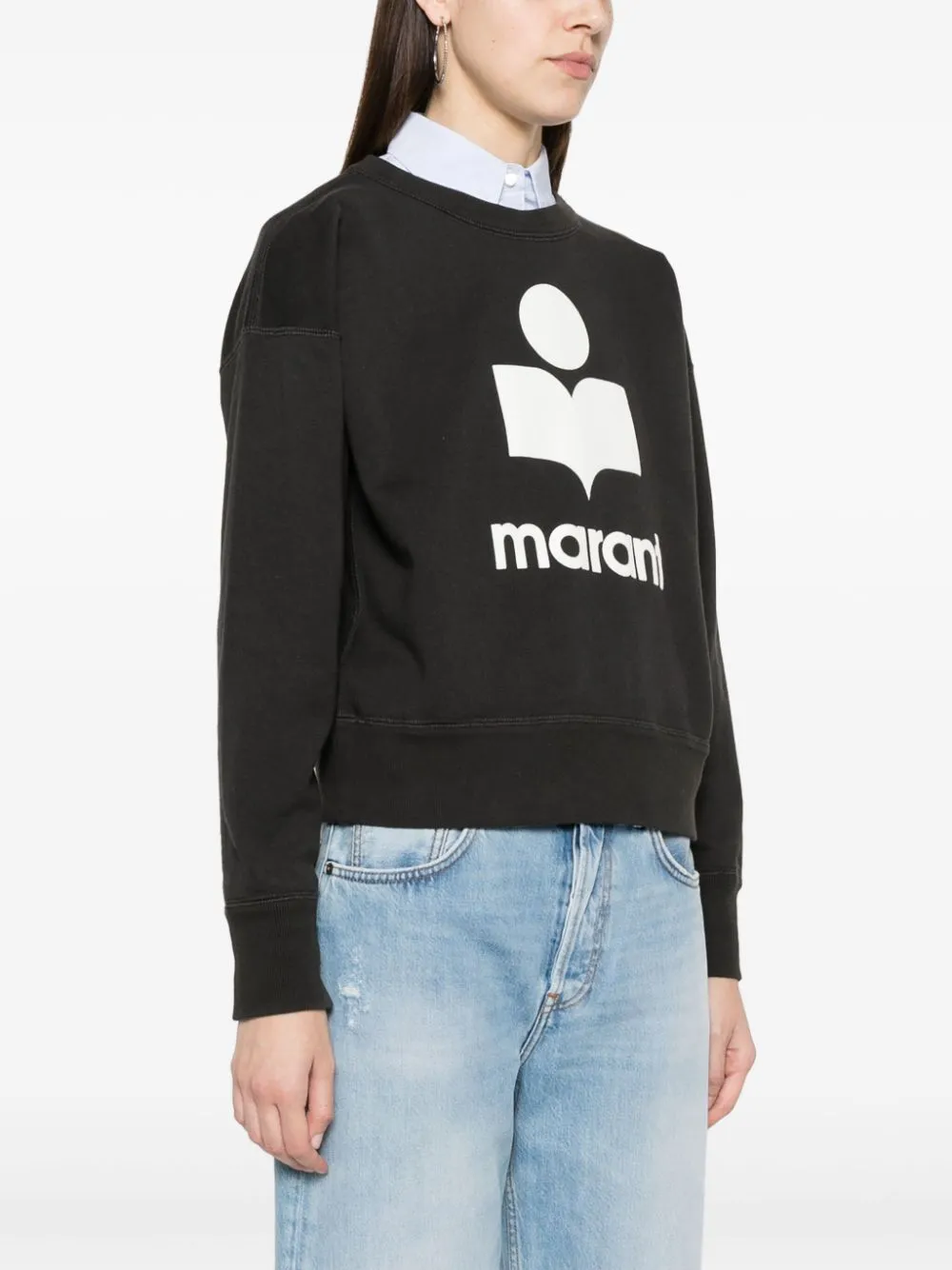 Felpa Mobyli con logo floccato
