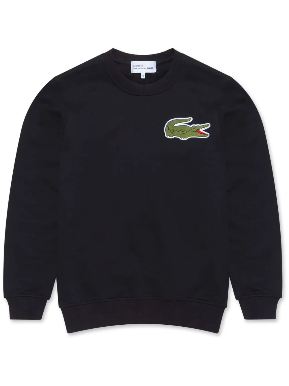 felpa nera girocollo x Lacoste