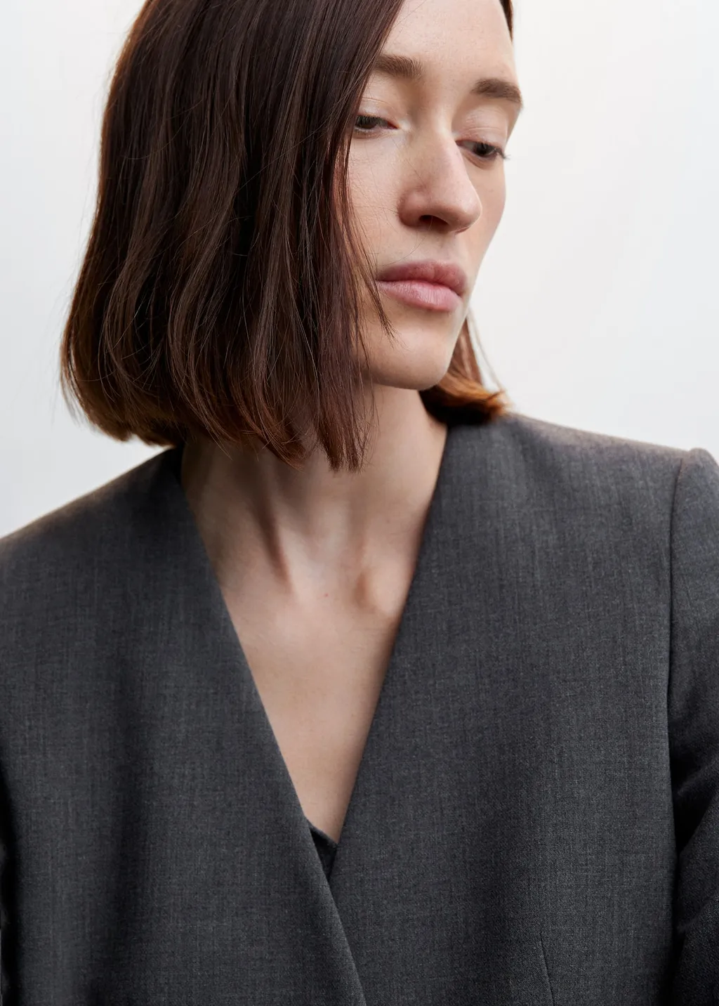 Giacca completo collarless