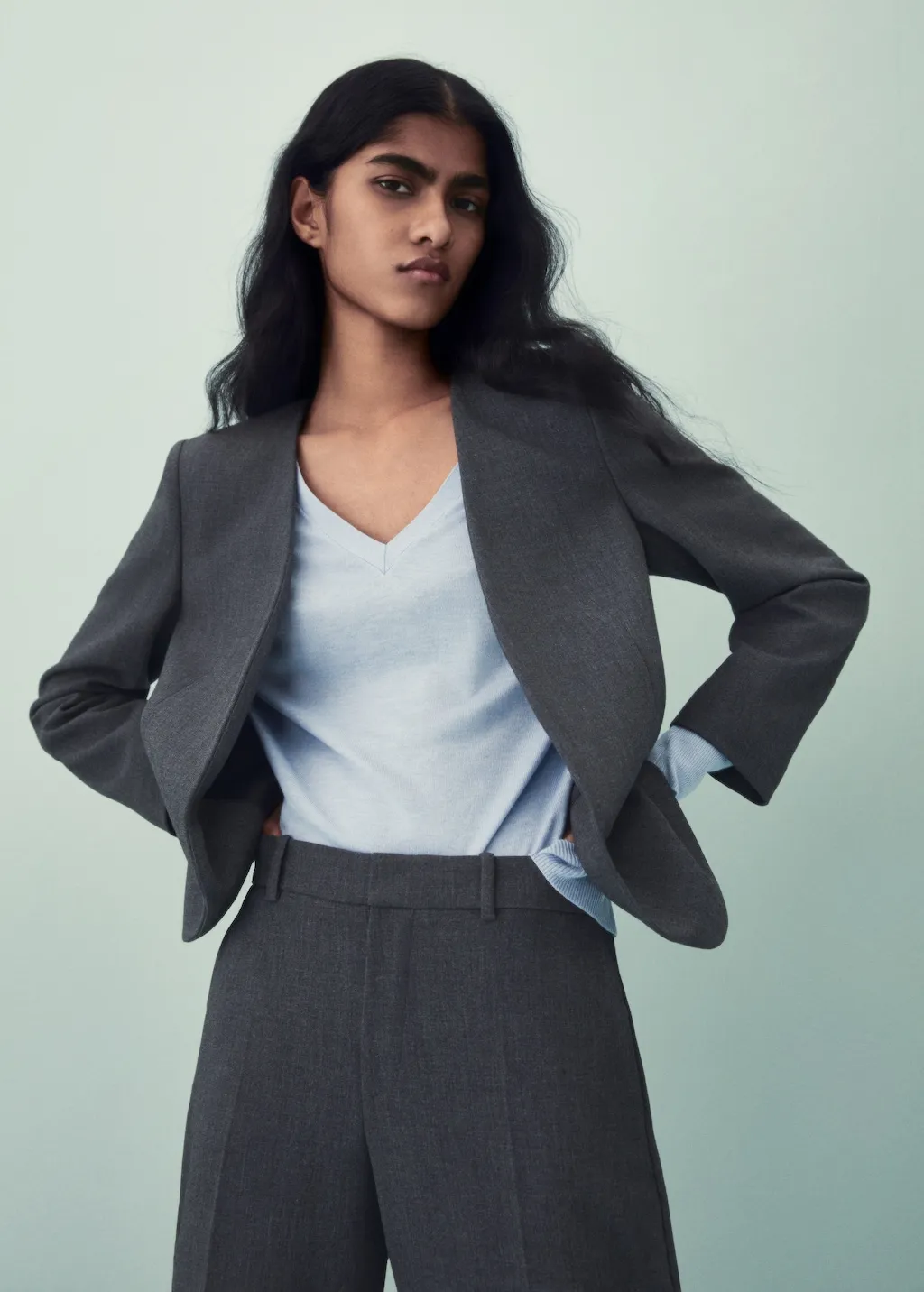 Giacca completo collarless